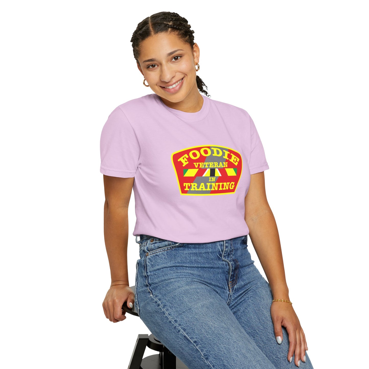 L.O.E.F Foodie Veteran IN TRAINING Unisex Tee Shirt (Yellow)