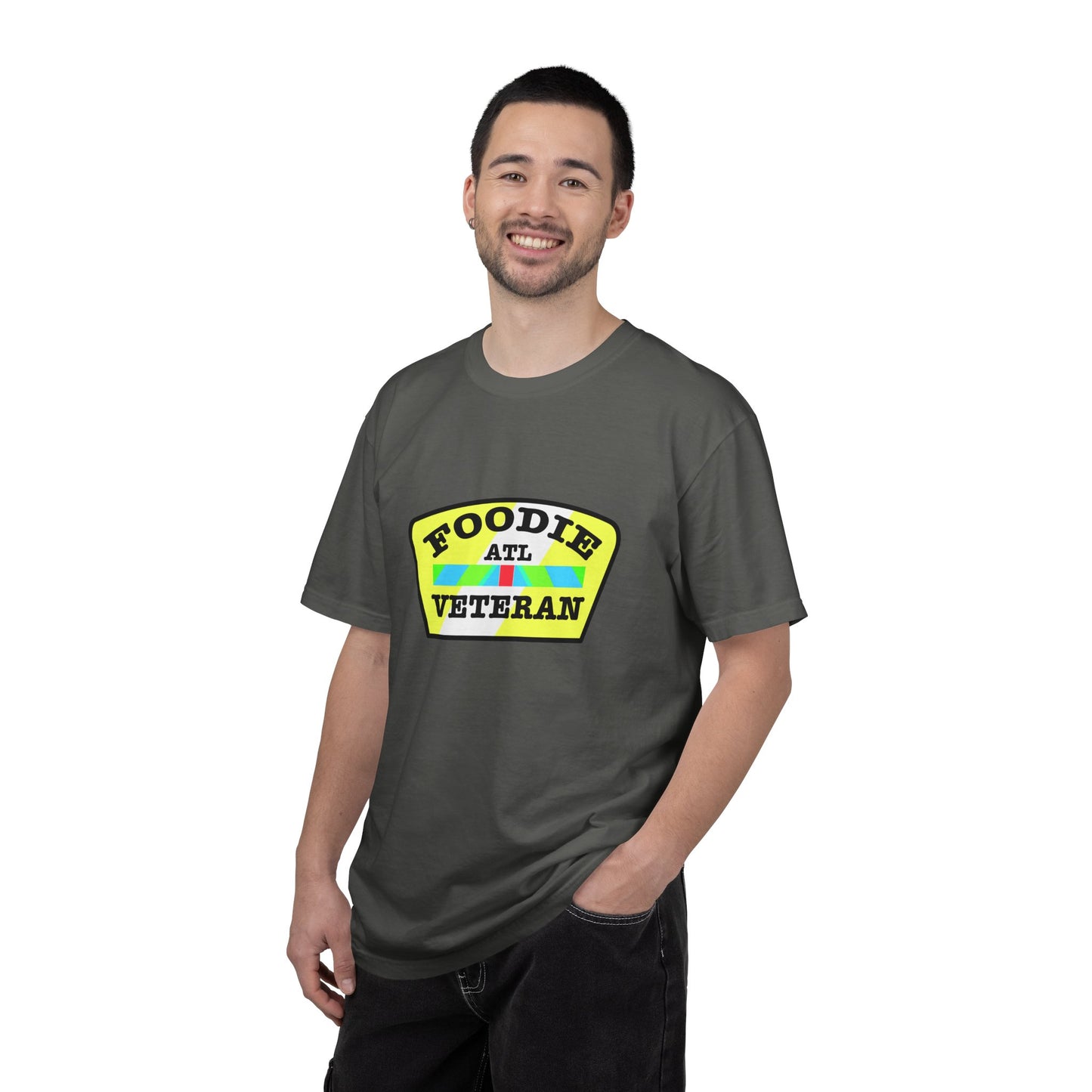 L.O.E.F Foodie Veteran ATL Unisex Tee Shirt (Yellow and Black)