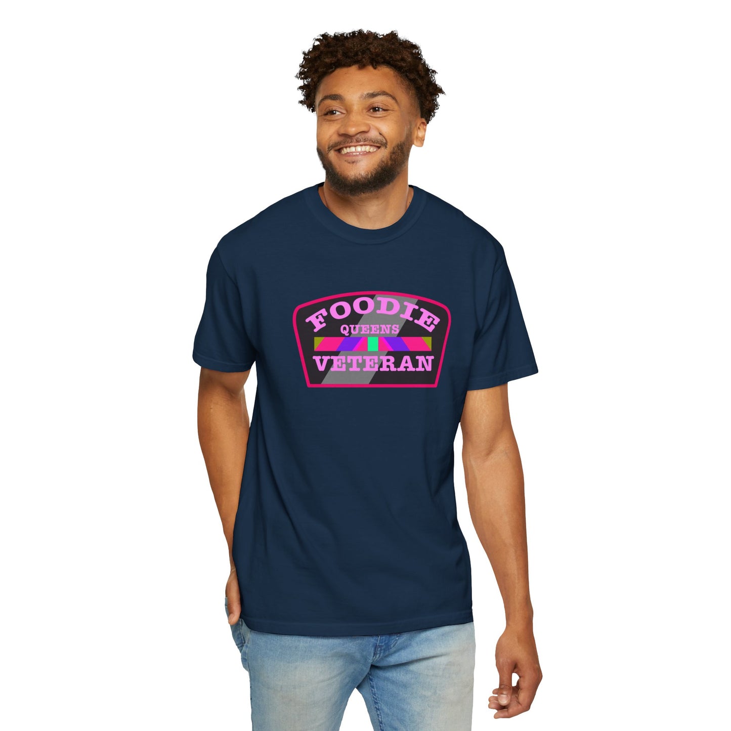 L.O.E.F Foodie Veteran QUEENS Unisex Tee Shirt (Pink)