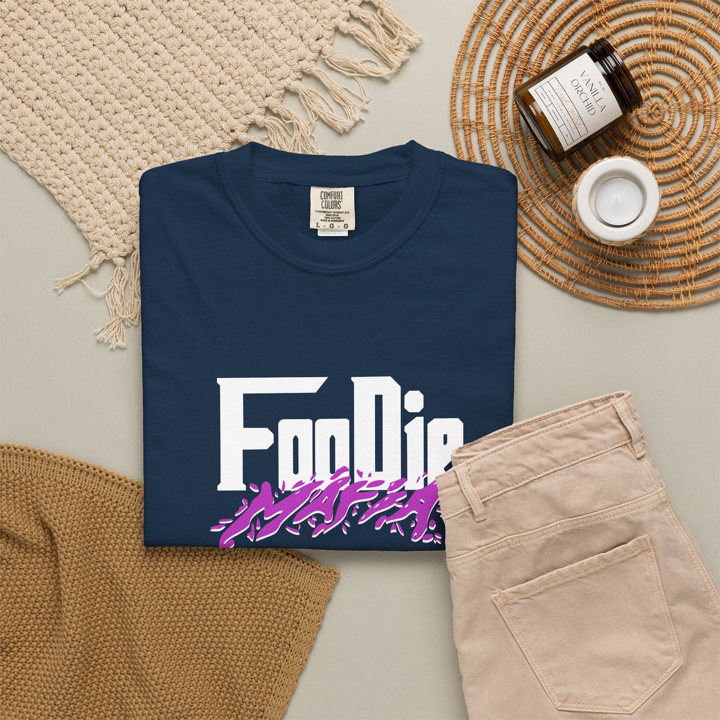 L.O.E.F White Foodie Mafia Tee Shirt (Purple)