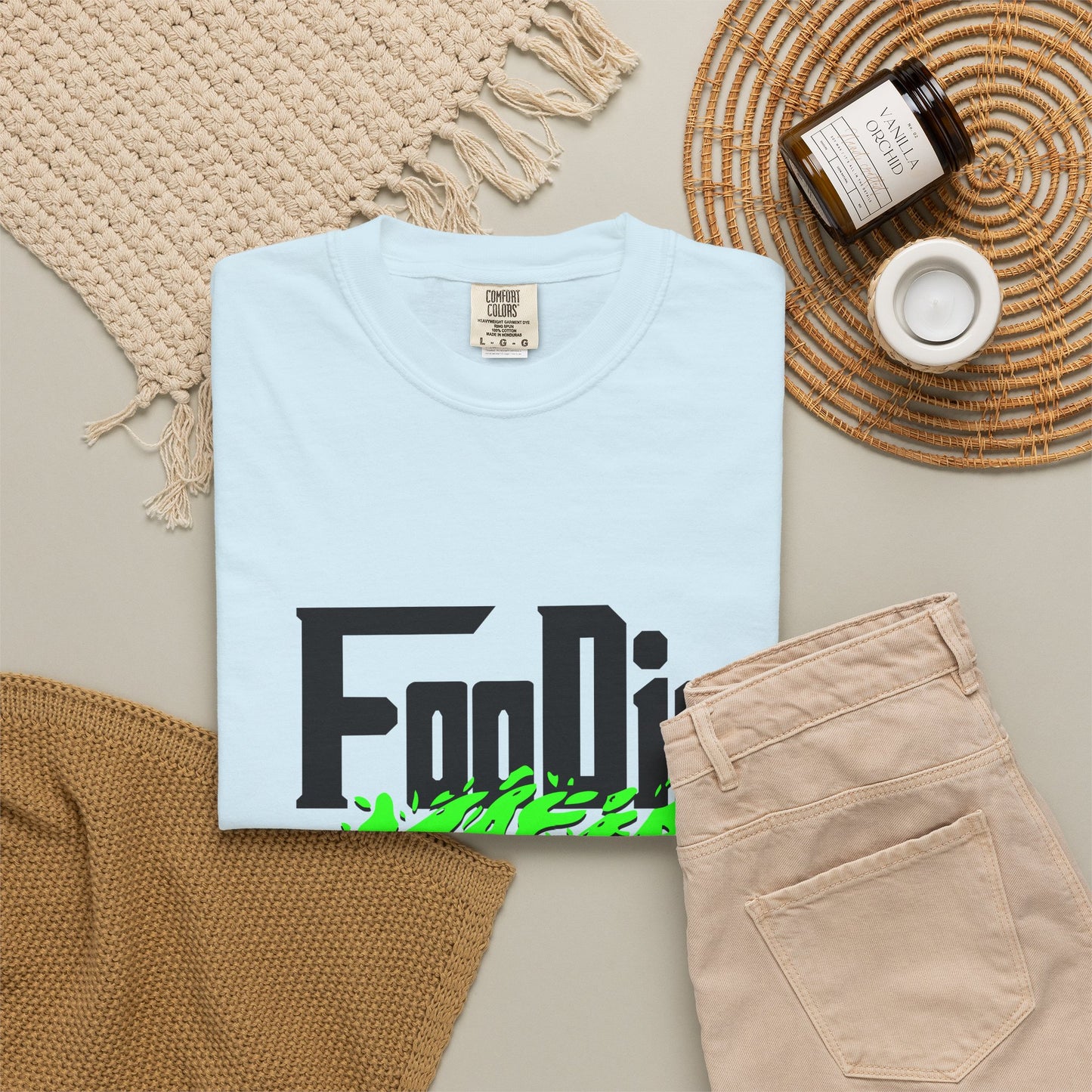 L.O.E.F Foodie Mafia Tee Shirt (Neon Green)