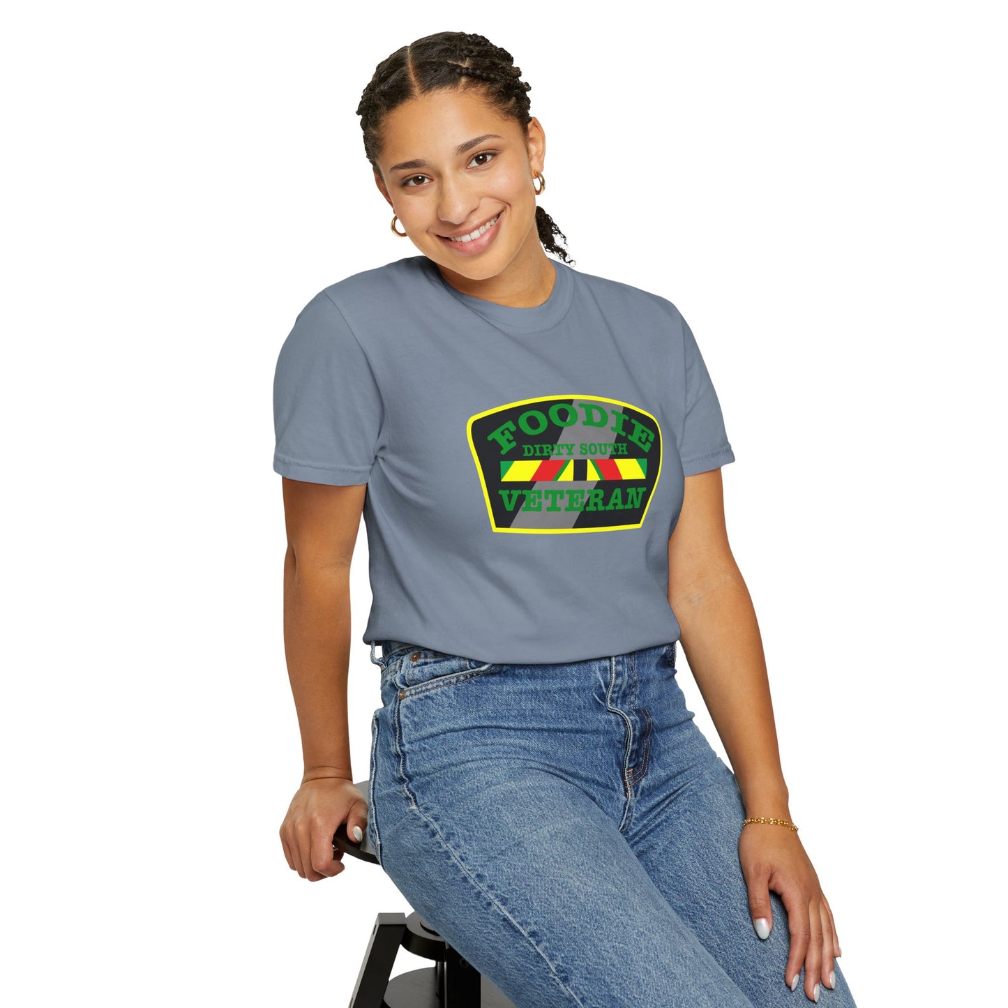 L.O.E.F Foodie Veteran DIRTY SOUTH Unisex Tee Shirt (Green)