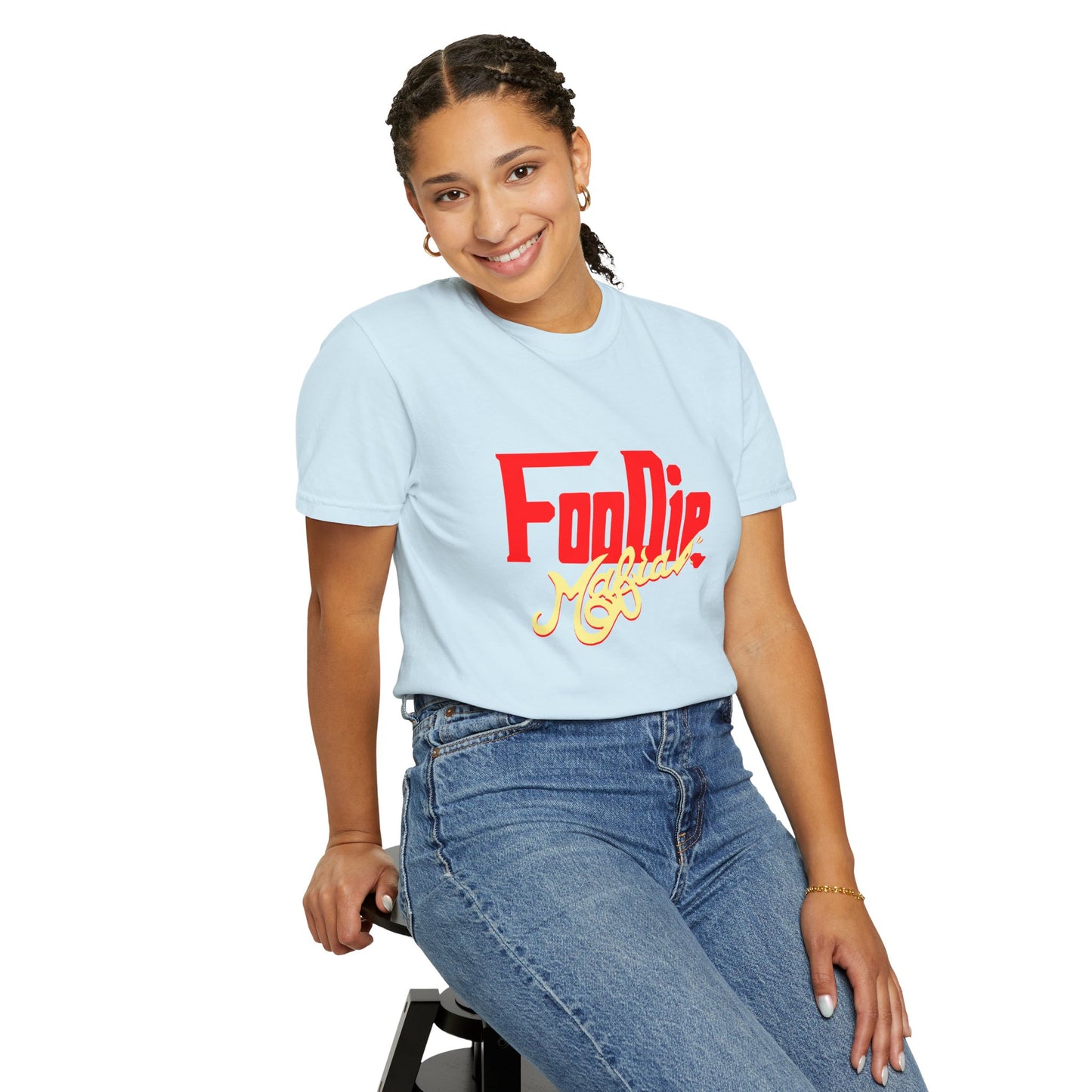L.O.E.F Red Foodie Mafia Unisex Tee Shirt (Soft Yellow)