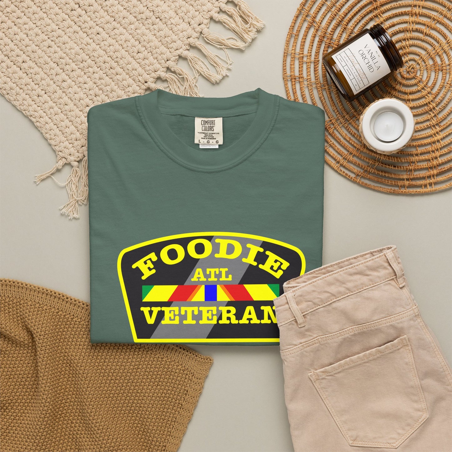 L.O.E.F Foodie Veteran ATL Unisex Tee Shirt (Yellow)