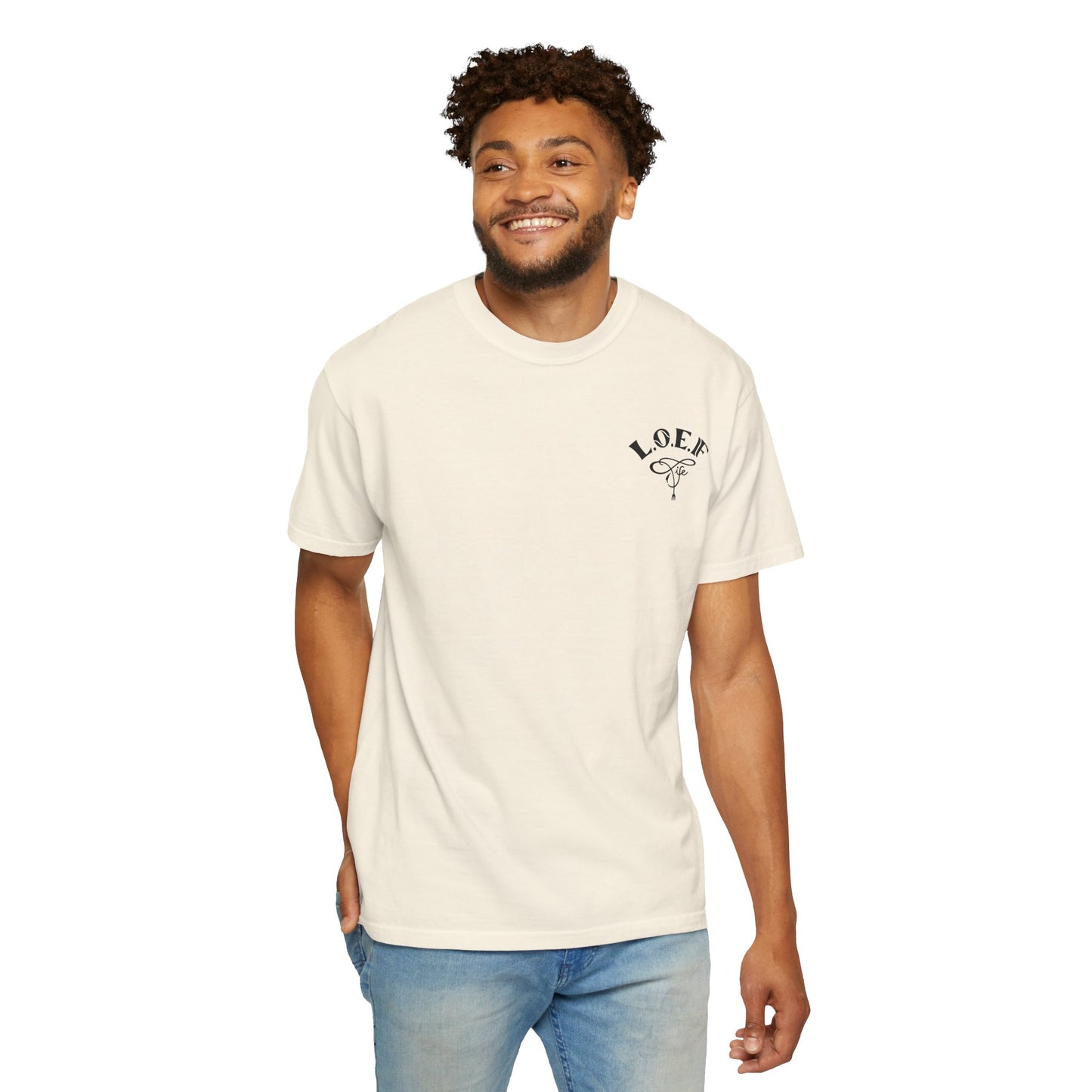 L.O.E.F LIFESTYLE OF EVERYDAY FOODIES Unisex Tee Shirt (Black)