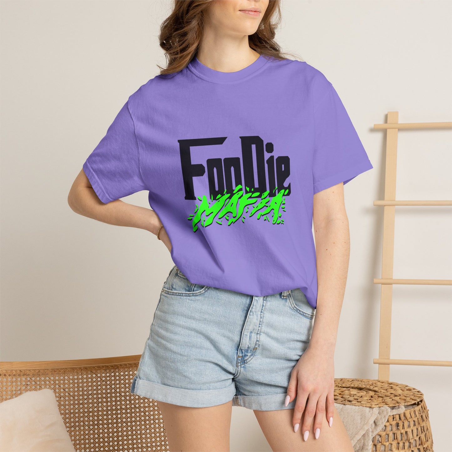 L.O.E.F Foodie Mafia Tee Shirt (Neon Green)