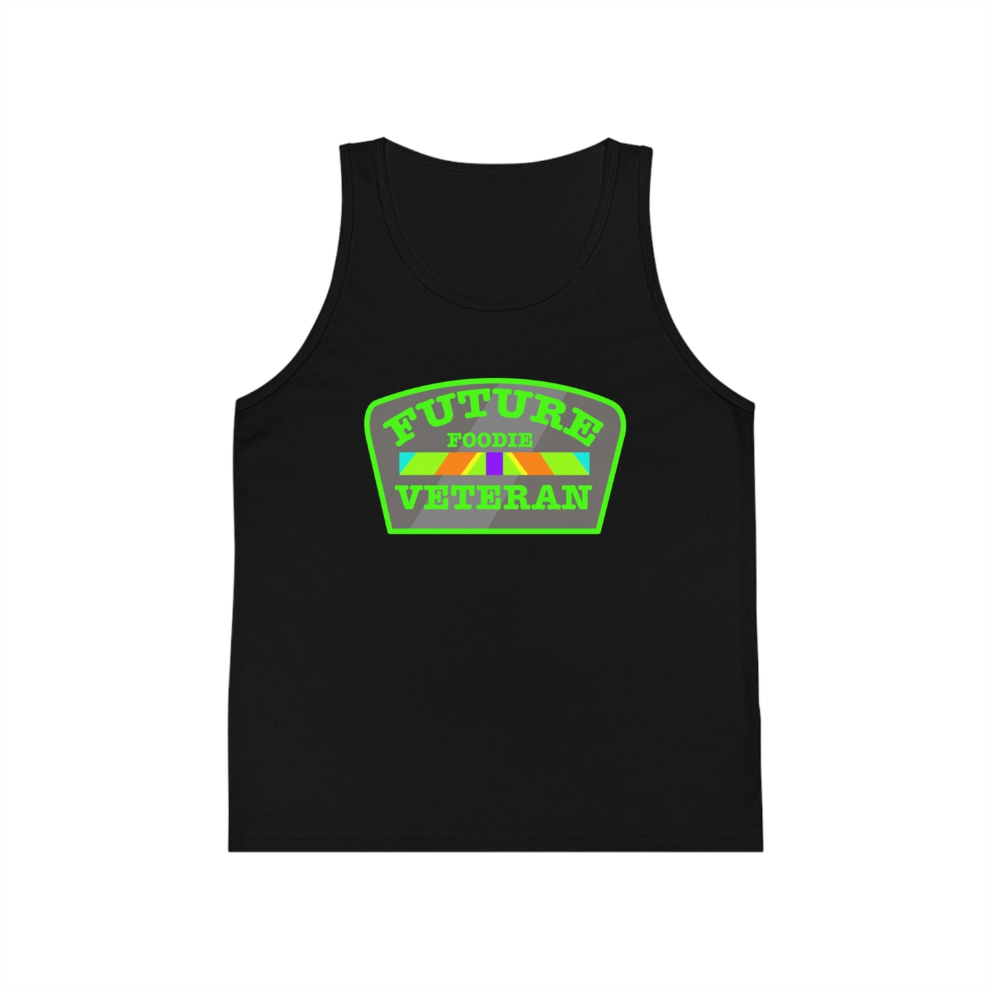 L.O.E.F Future Foodie Veteran Kids Tank Top (Neon Green)
