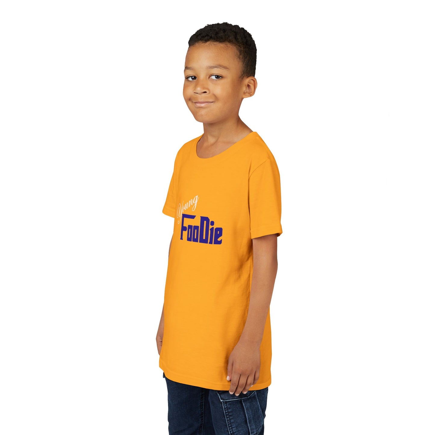 L.O.E.F White Young Foodie Kids Short Sleeve Tee (Dark Blue)