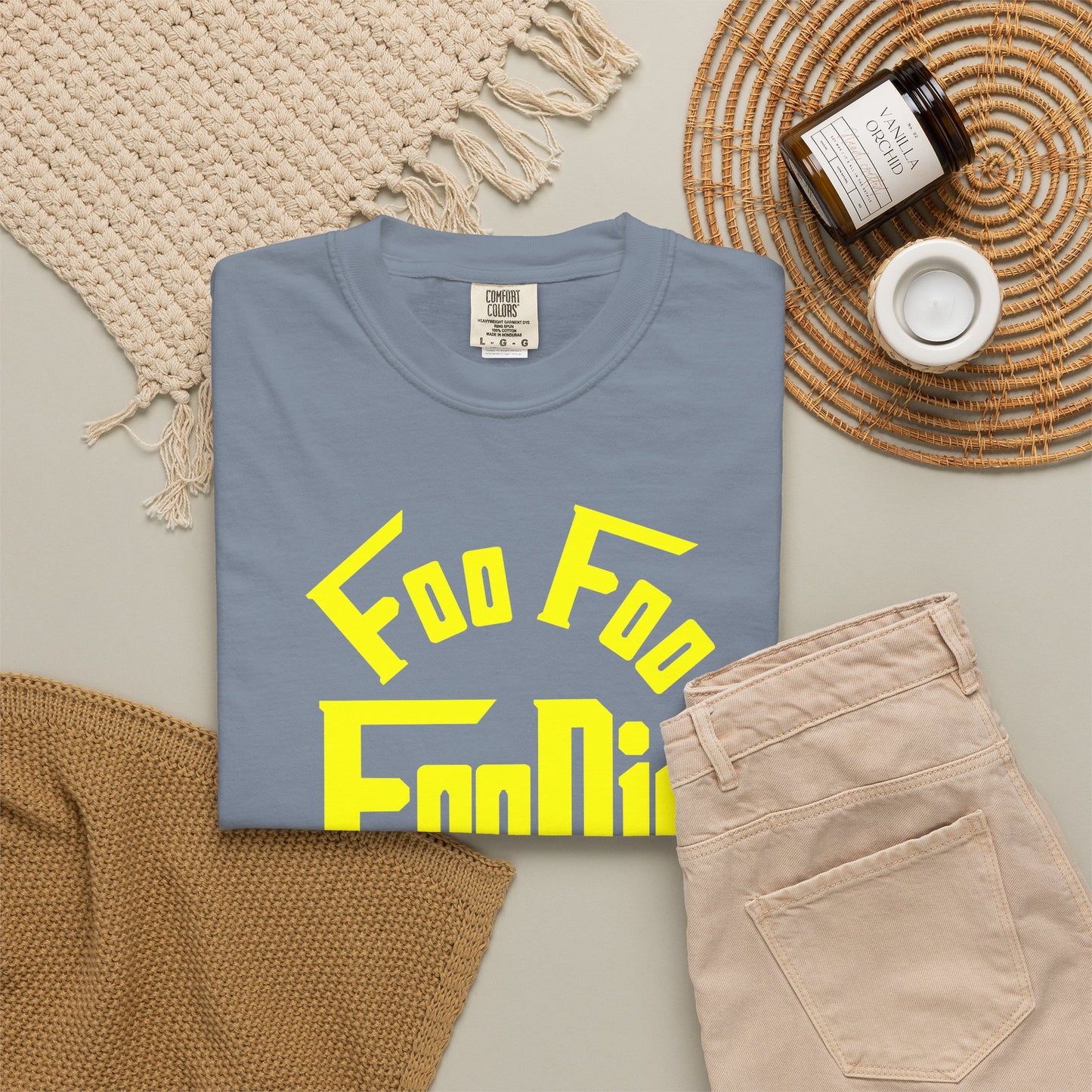 L.O.E.F FOO FOO FOODIE Unisex Tee shirt (Yellow)