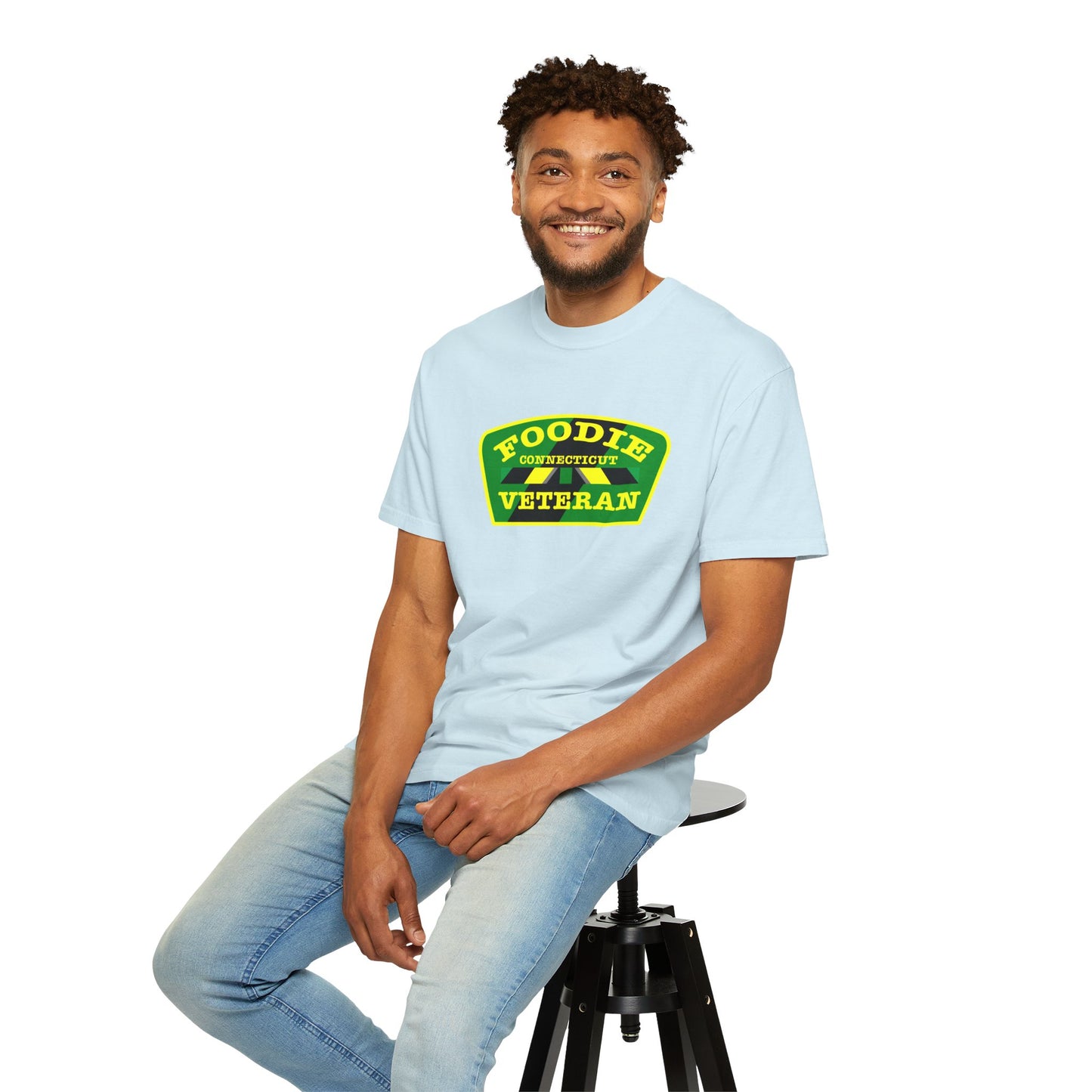 L.O.E.F Foodie Veteran CONNECTICUT Unisex Tee Shirt (Yellow)