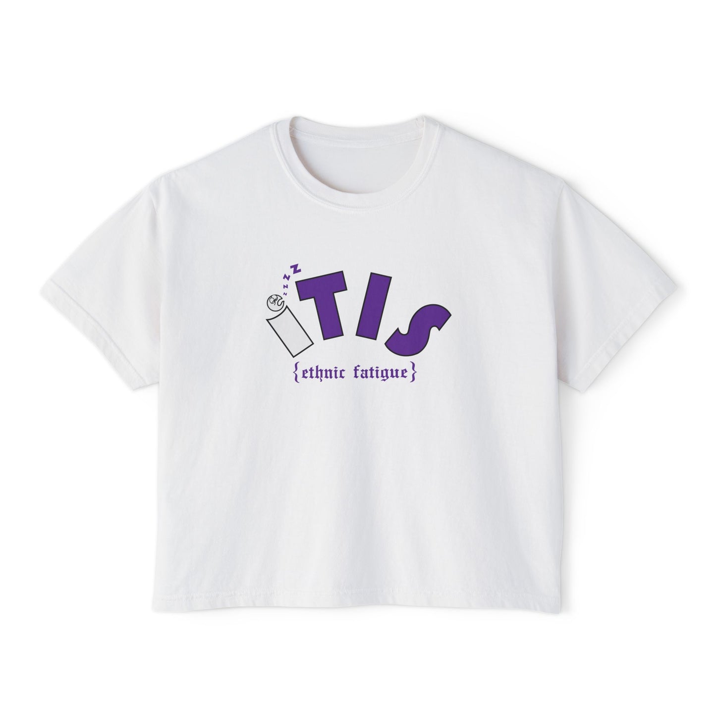 L.O.E.F ITIS Women Boxy Tee (Purple)