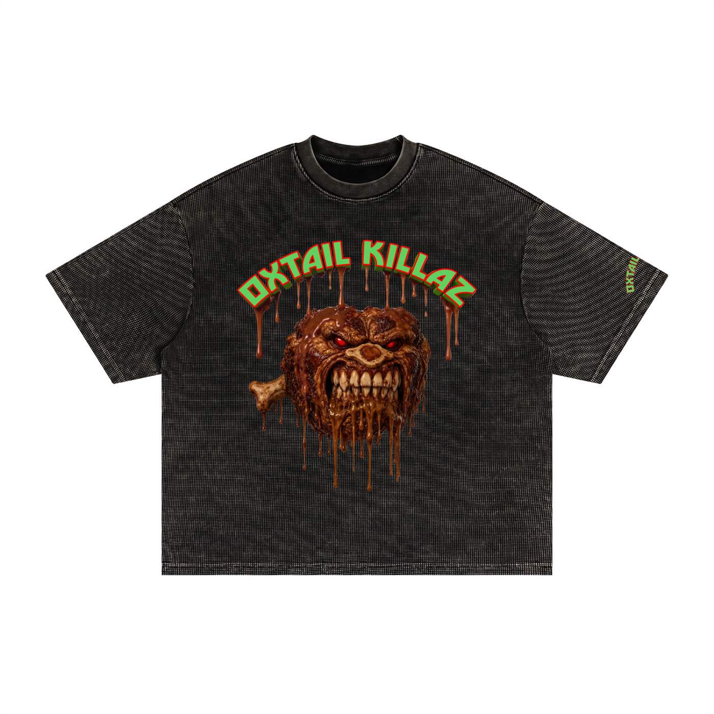 L.O.E.F. Life Oxtail Killaz Textured Waffle Washed Boxy T-Shirt