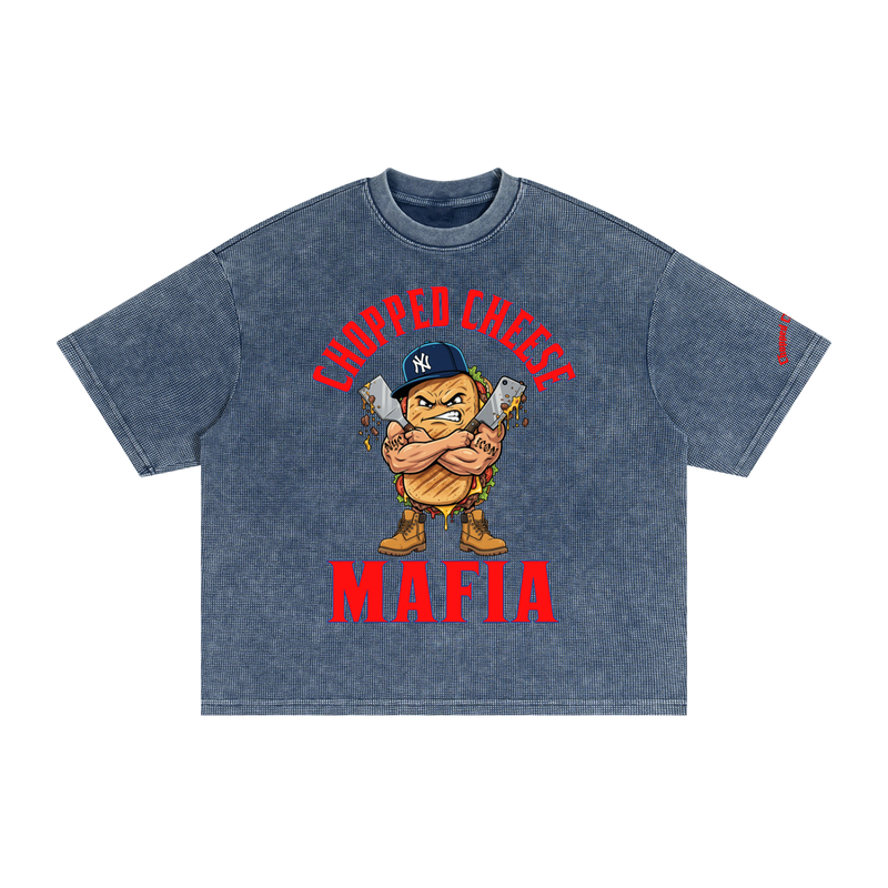 L.O.E.F. Life Chopped Cheese Textured Waffle Washed Boxy T-Shirt
