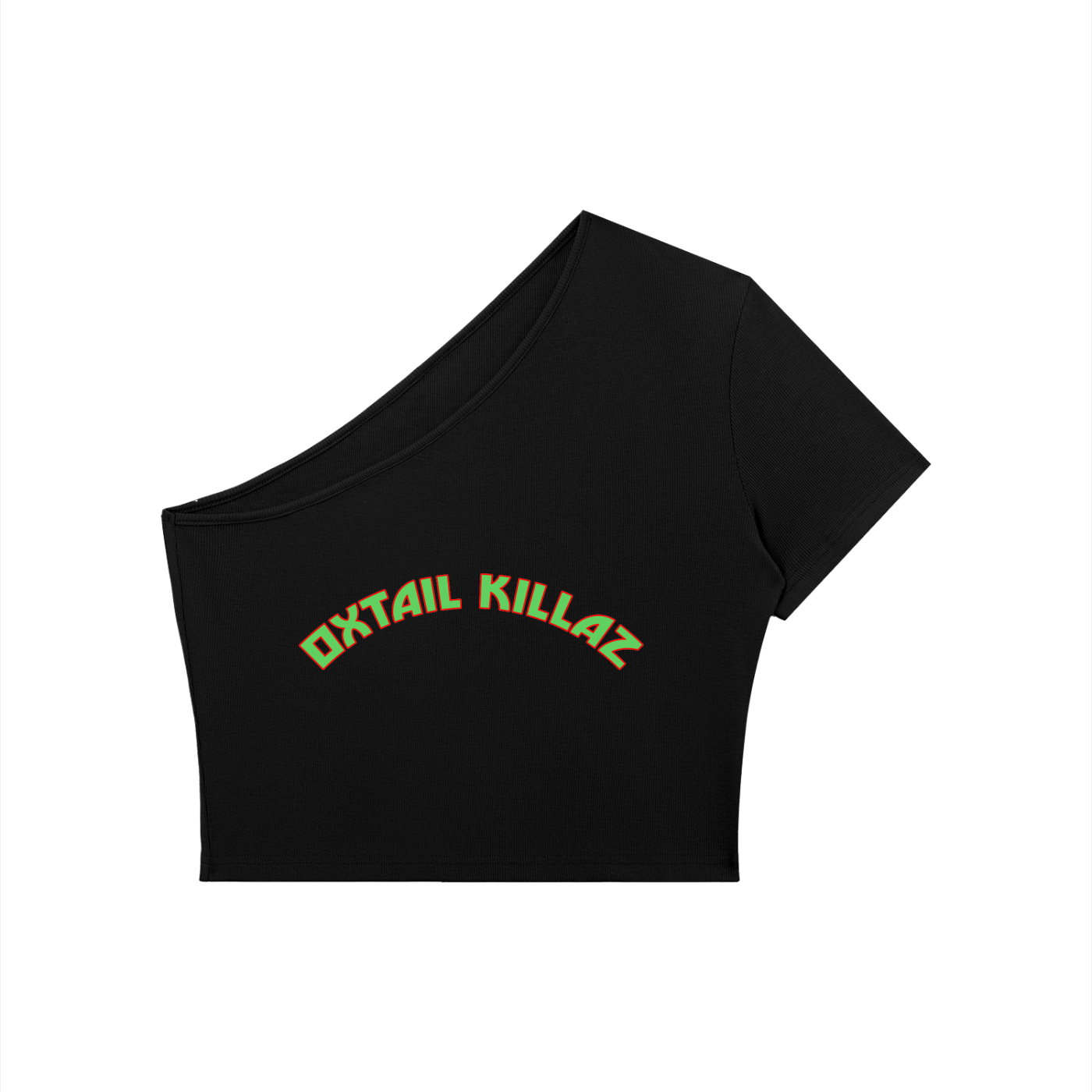 L.O.E.F. Life Oxtail Killaz Women's One-Shoulder Crop T-Shirt