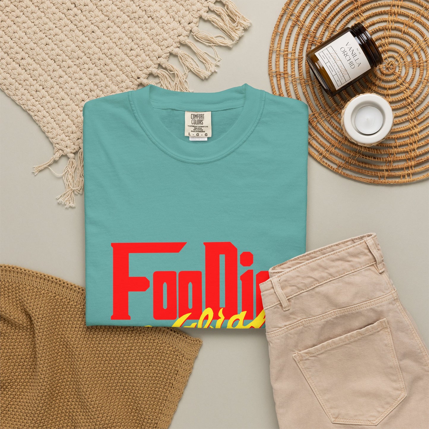 L.O.E.F Red Foodie Mafia Unisex Tee shirt (Bright Yellow)