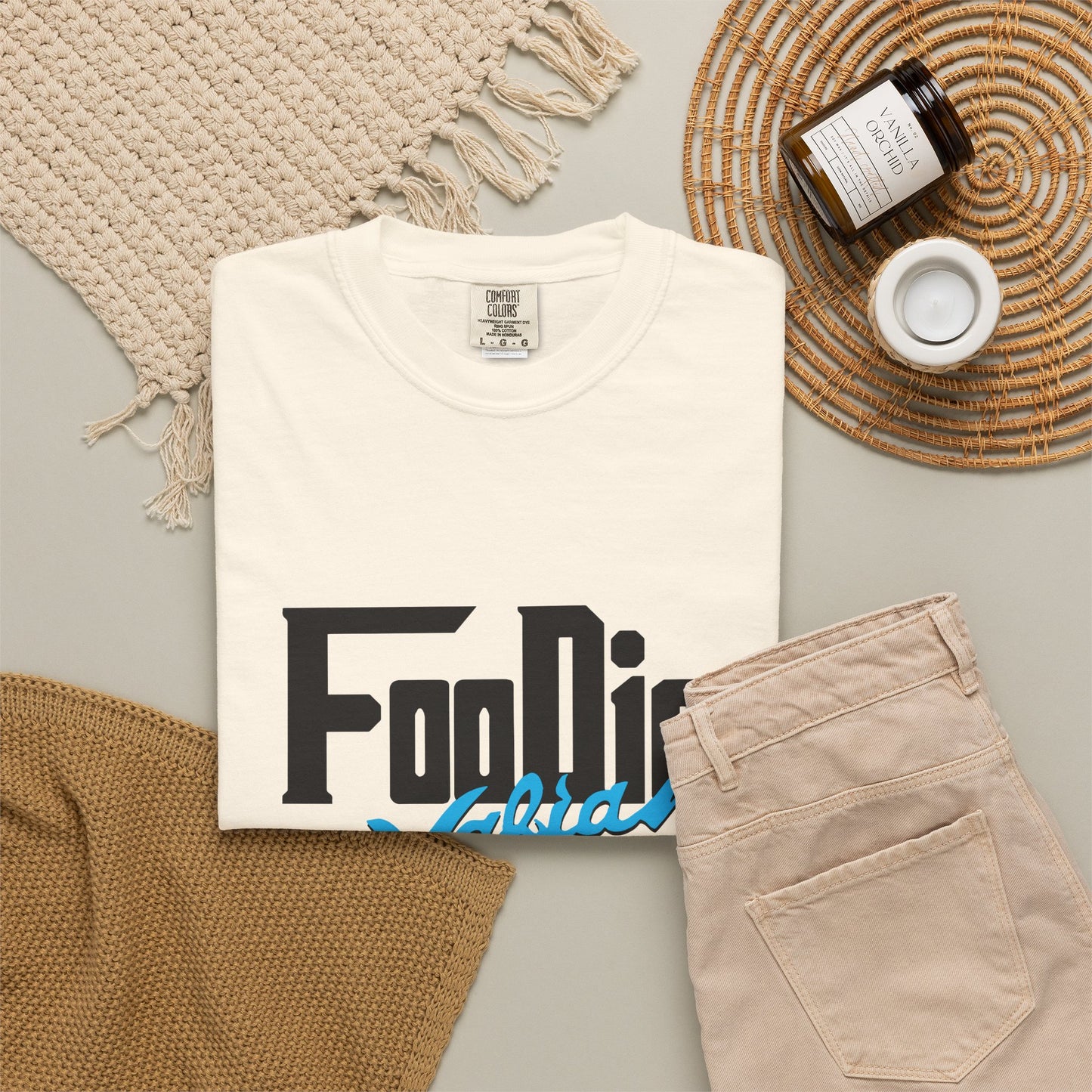 L.O.E.F Foodie Mafia Unisex Tee Shirt (Apricot)