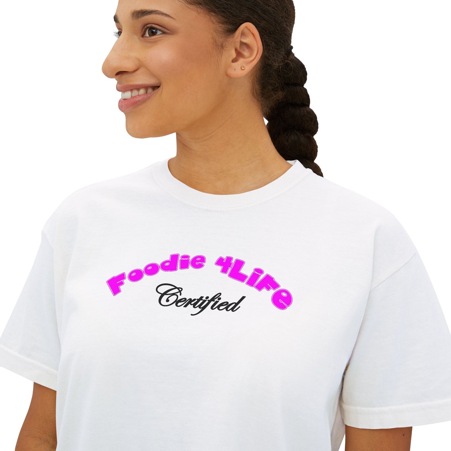 L.O.E.F Foodie 4Life Certified Boxy Tee (Fuchsia)