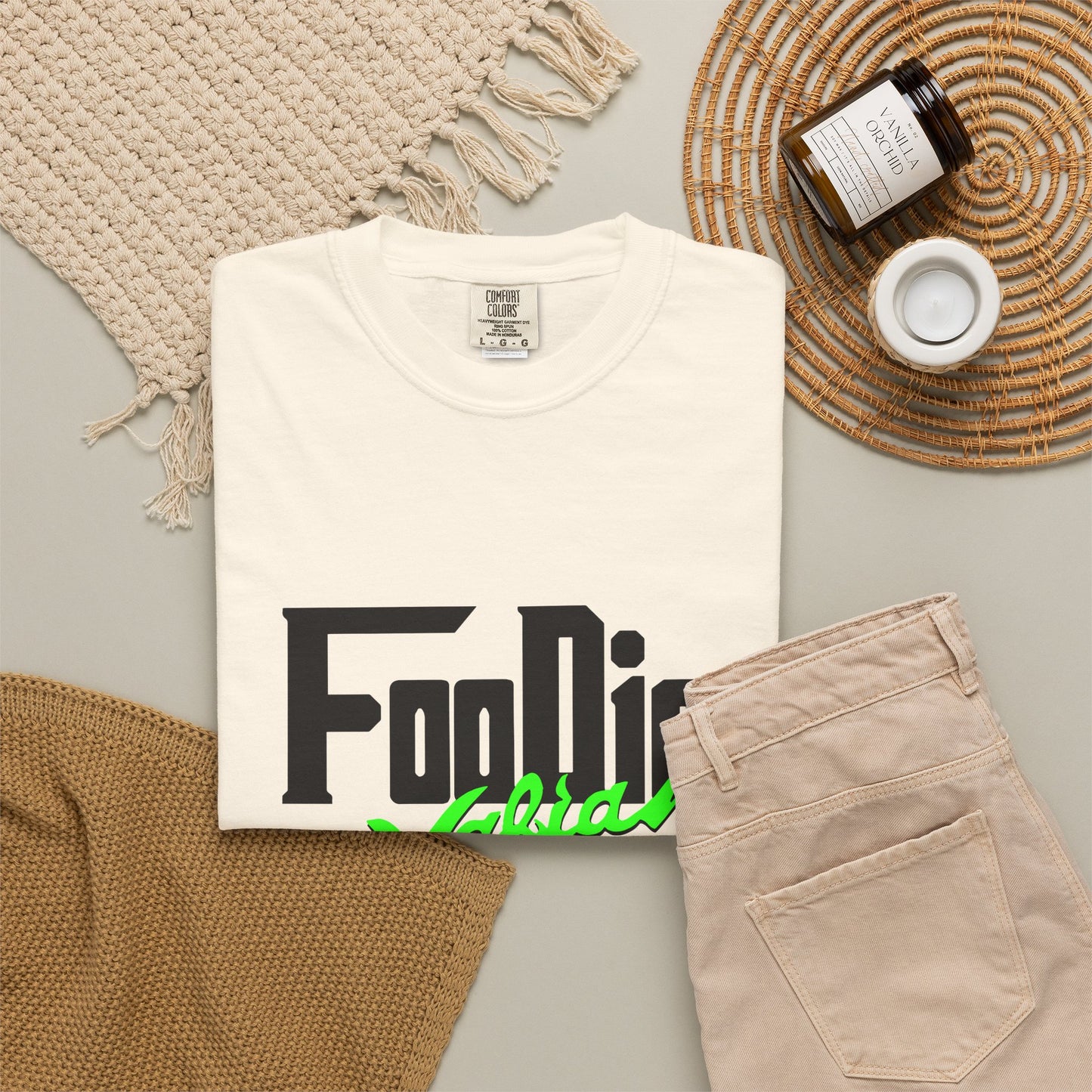 L.O.E.F Foodie Mafia Unisex Tee Shirt (Neon Green)