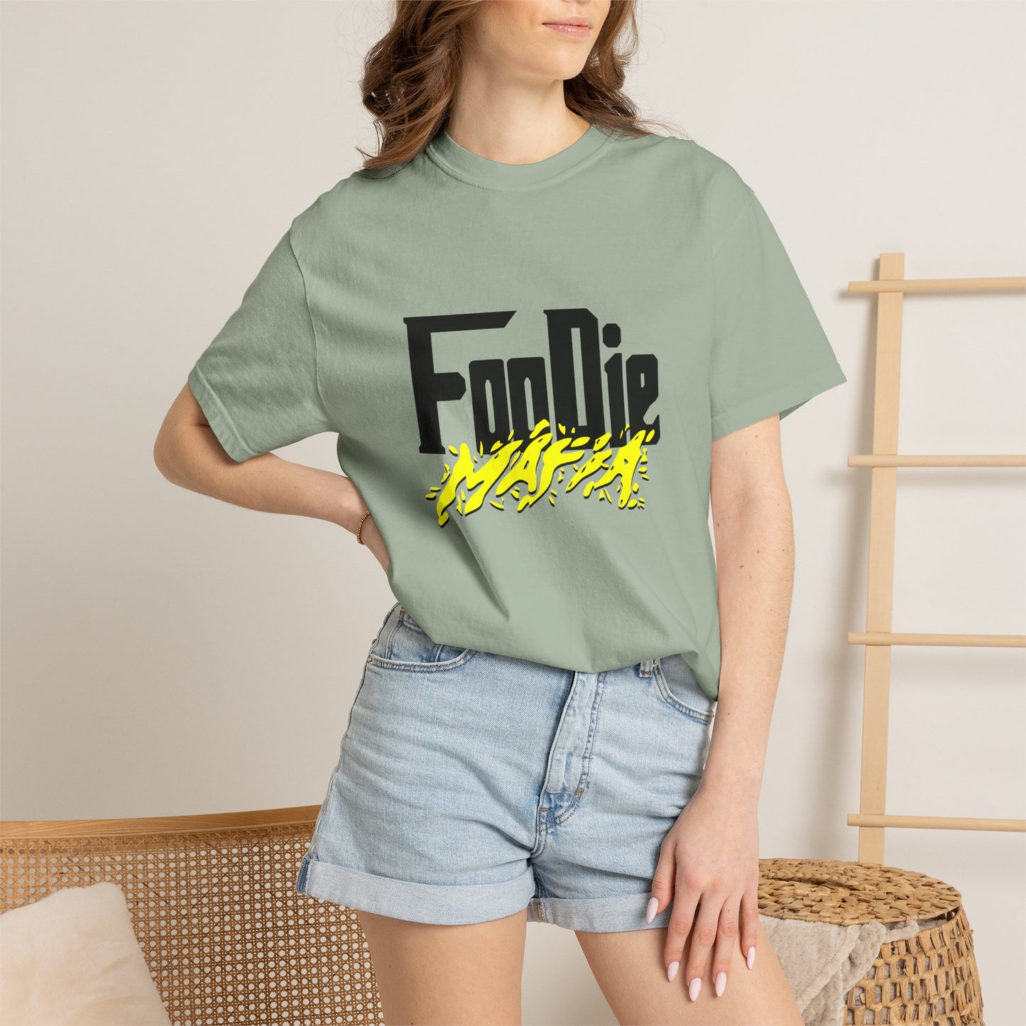 L.O.E.F Foodie Mafia Unisex Tee Shirt (Bright Yellow)