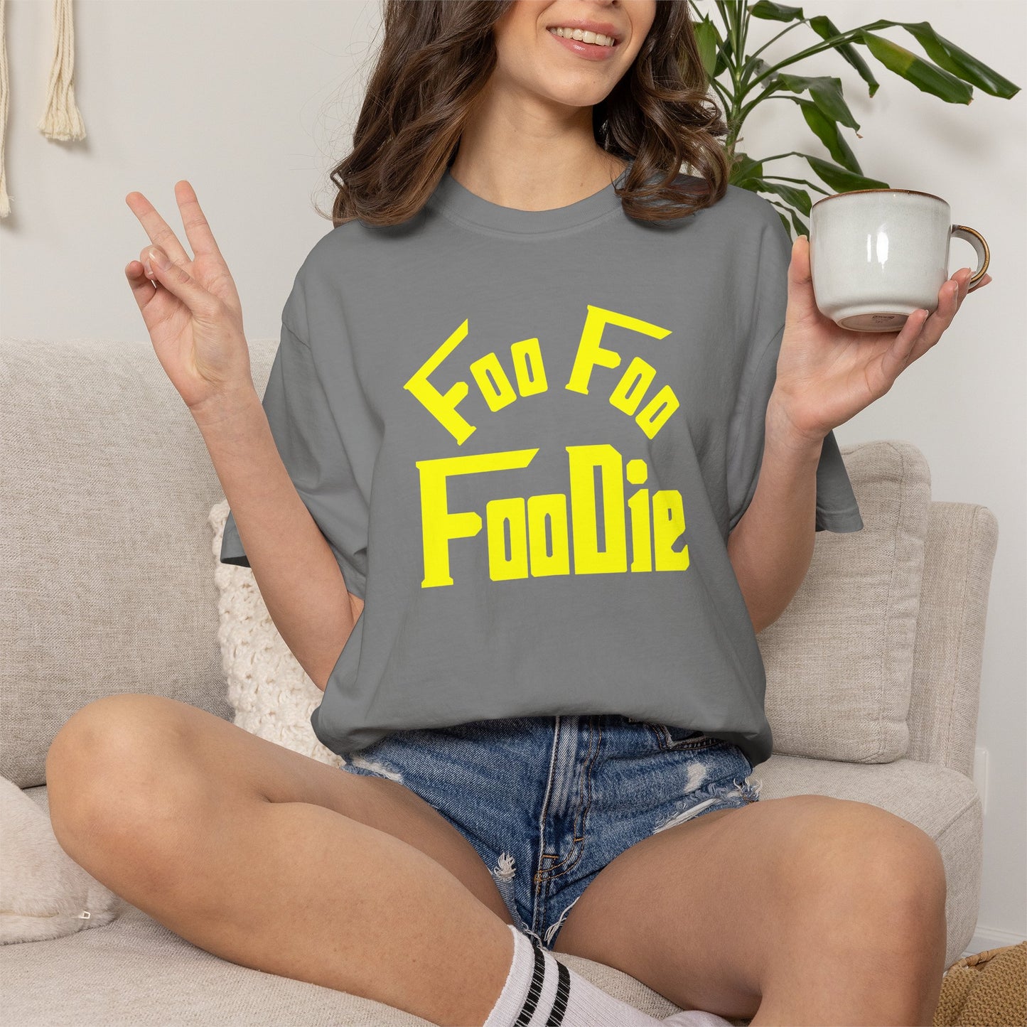 L.O.E.F FOO FOO FOODIE Unisex Tee shirt (Yellow)