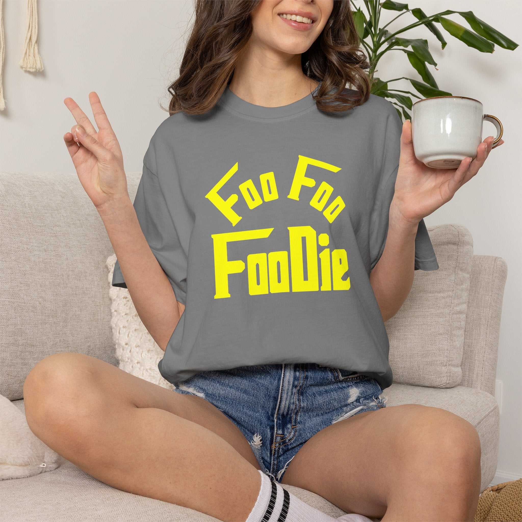 L.O.E.F FOO FOO FOODIE Unisex Tee shirt (Yellow)