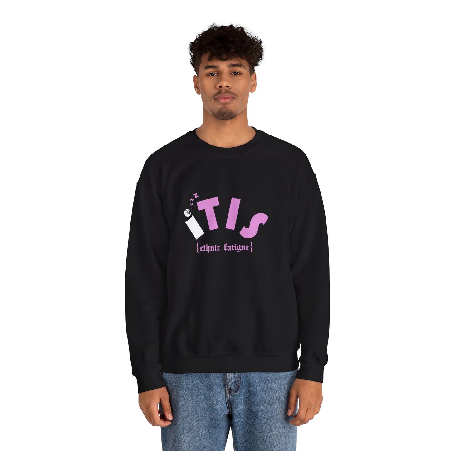 L.O.E.F ITIS Unisex Sweatshirt (White and Pink)