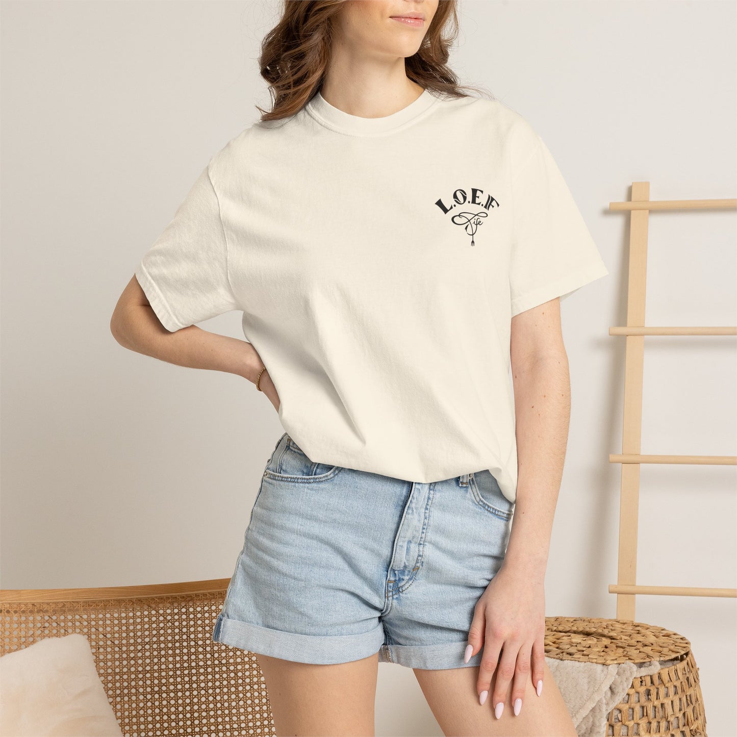 L.O.E.F LIFESTYLE OF EVERYDAY FOODIES Unisex Tee Shirt (Black)