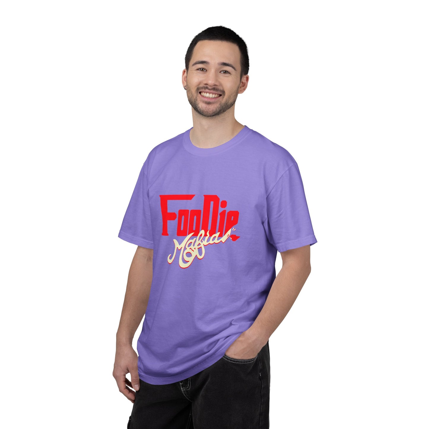 L.O.E.F Red Foodie Mafia Unisex Tee Shirt (Cream)