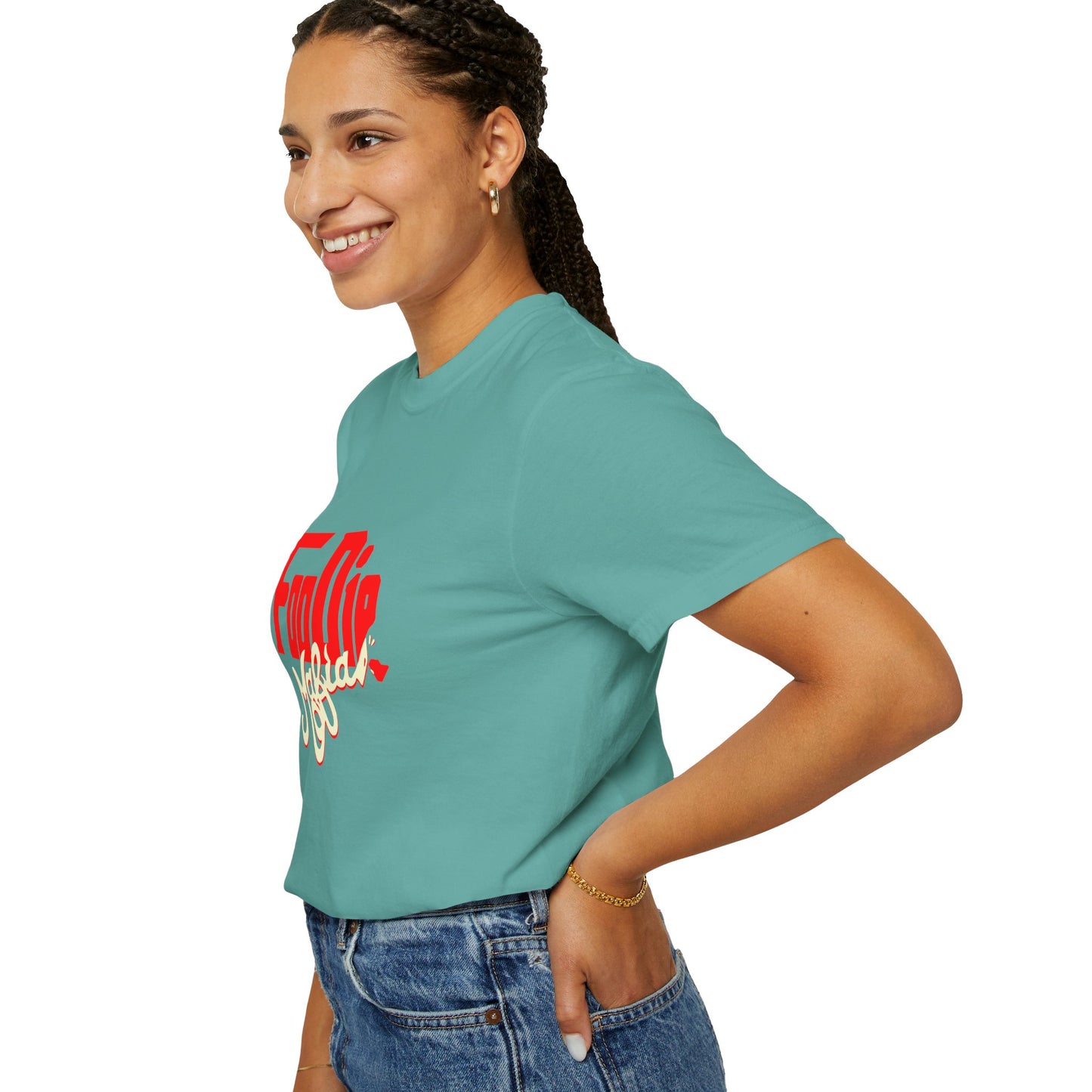 L.O.E.F Red Foodie Mafia Unisex Tee Shirt (Cream)