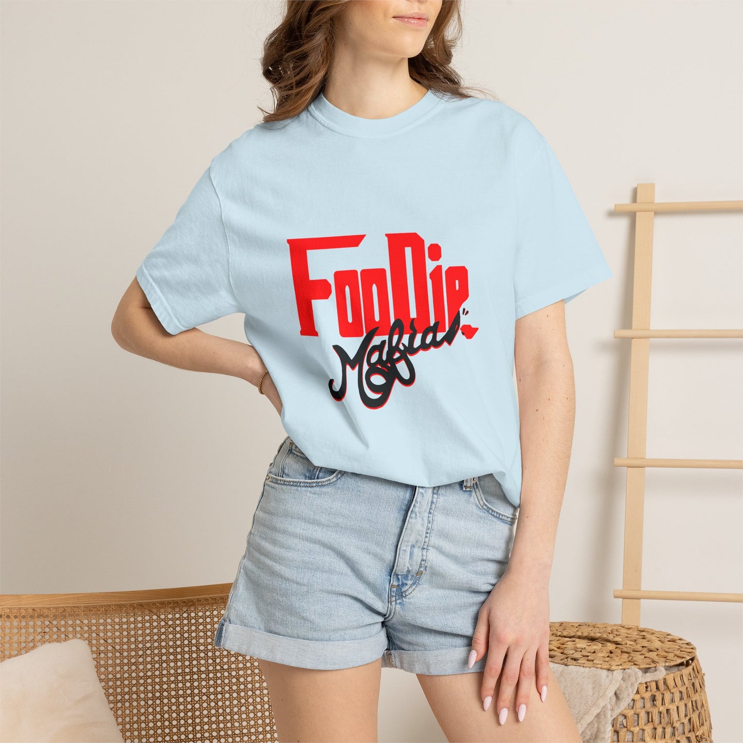 L.O.E.F Red Foodie Mafia Unisex Tee shirt (Black)