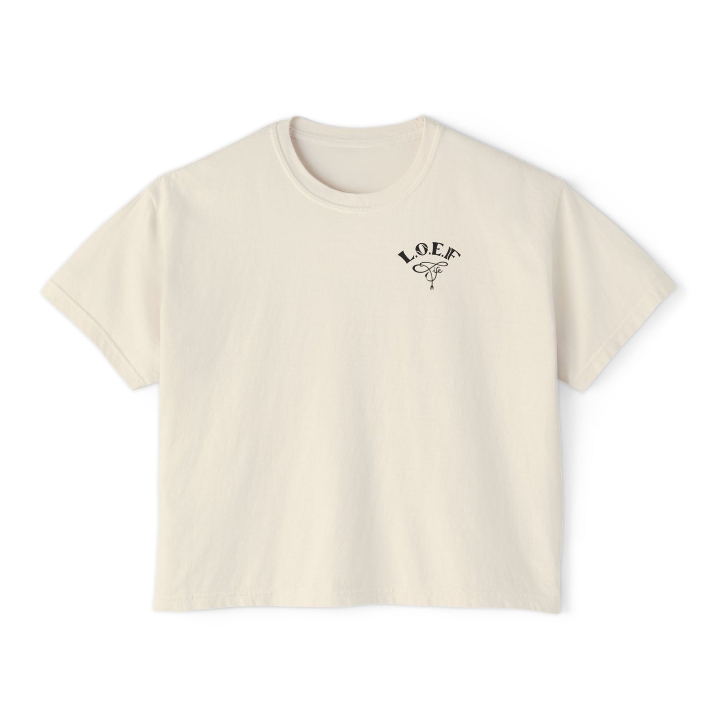 L.O.E.F Foodie 4Life Certified Boxy Tee (Machalite Green)