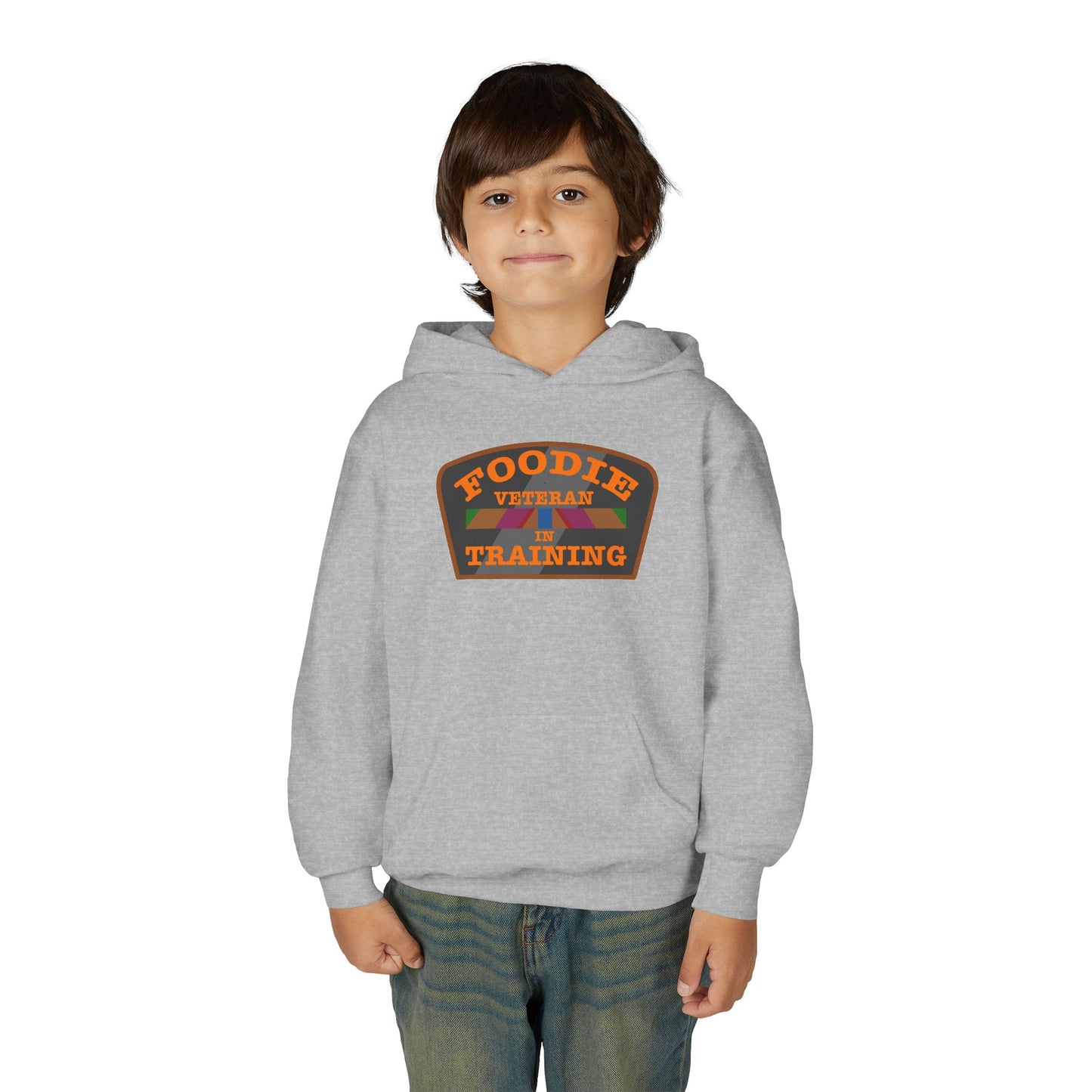 L.O.E.F Foodie Veteran In Training Kids Hoodie (Orange)