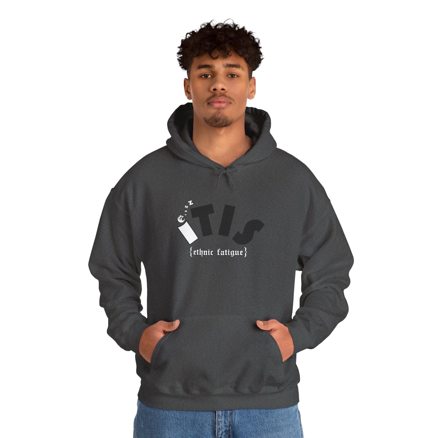 L.O.E.F ITIS Unisex Hooded Sweatshirt (White and Black)