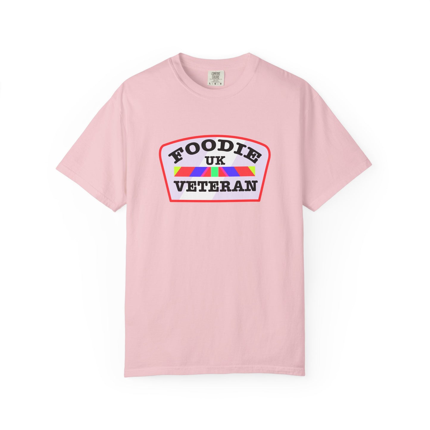 L.O.E.F Foodie Veteran UK Unisex Tee Shirt (Soft Pink)