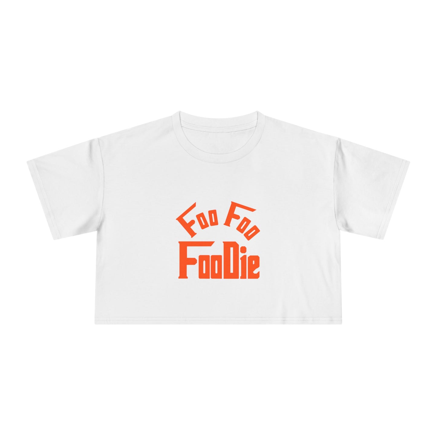 L.O.E.F FOO FOO FOODIE Women Crop Tee(Neon Orange)