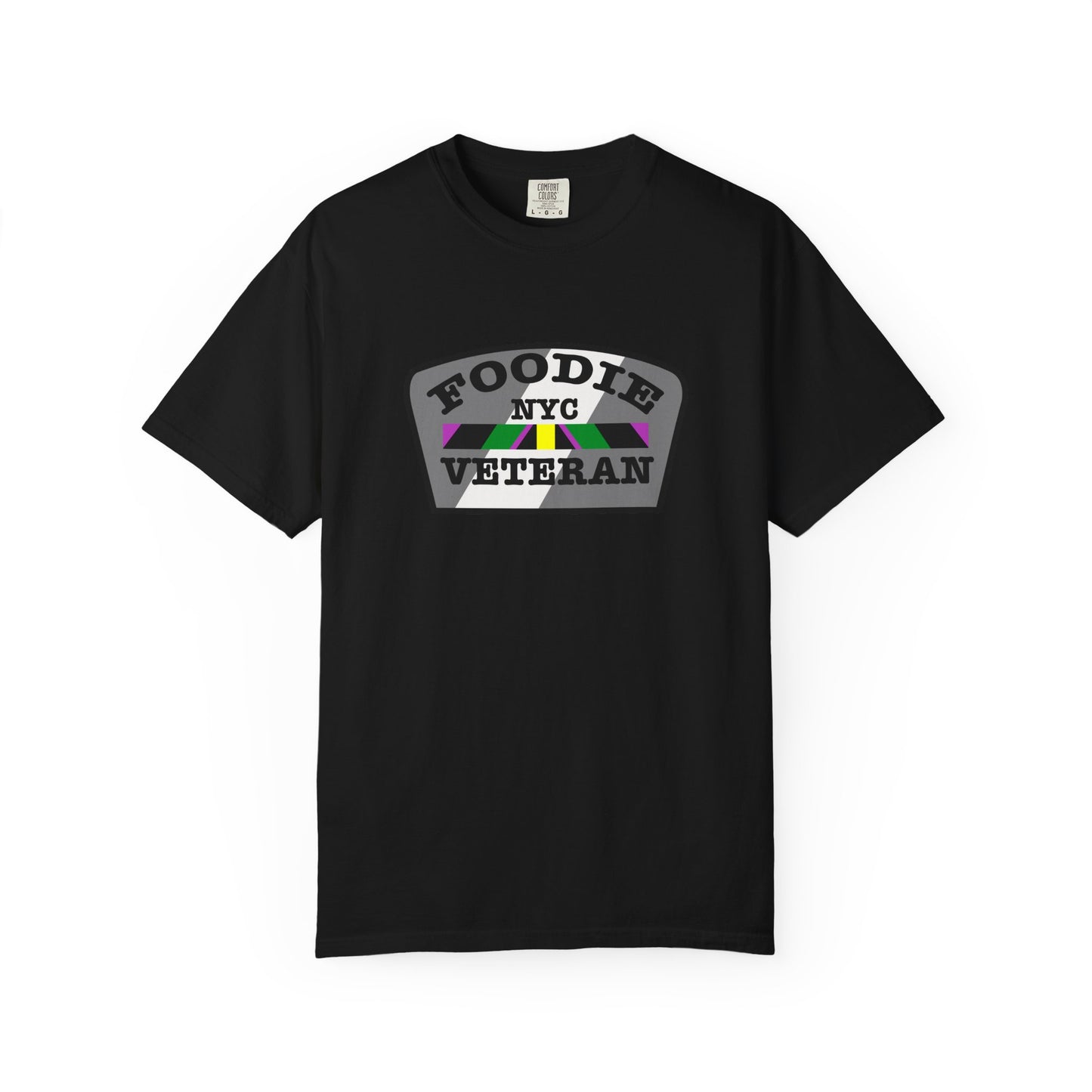 L.O.E.F Foodie Veteran NYC Unisex Tee Shirt (Gray)