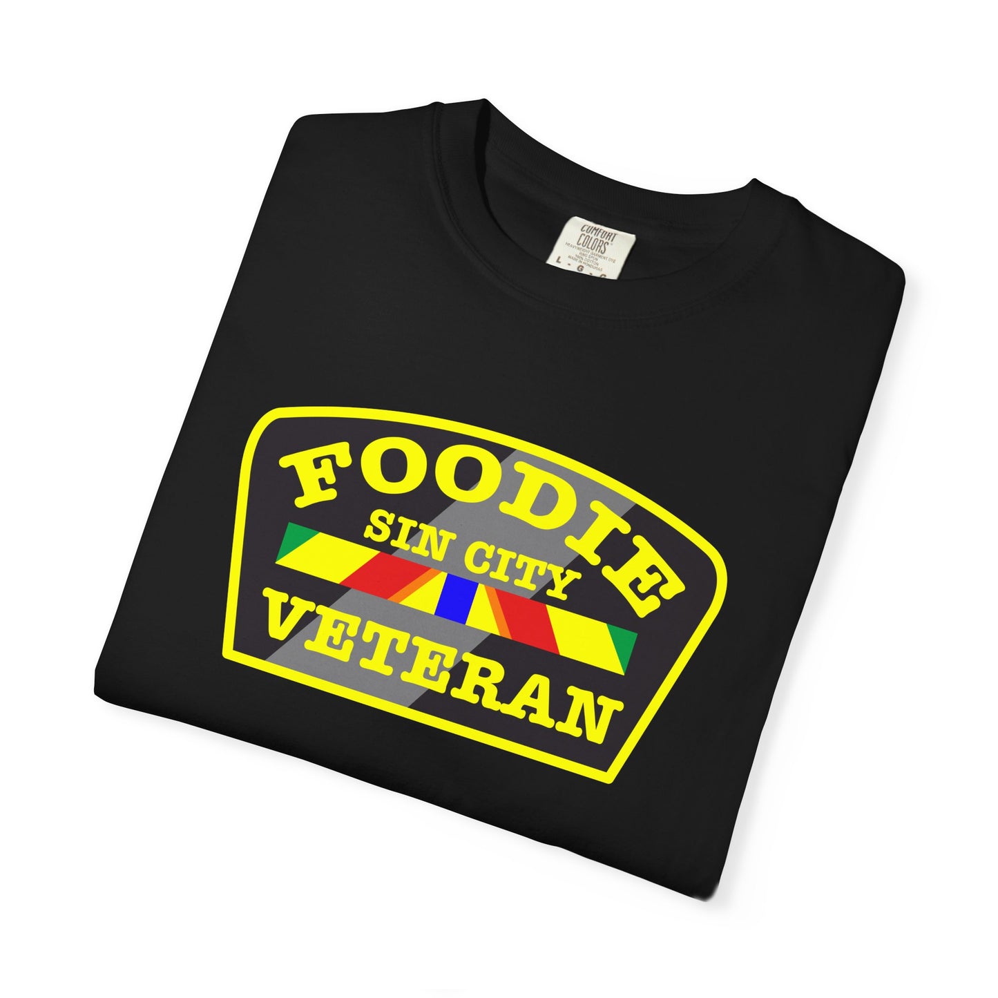 L.O.E.F Foodie Veteran SIN CITY Unisex Tee Shirt (Yellow)