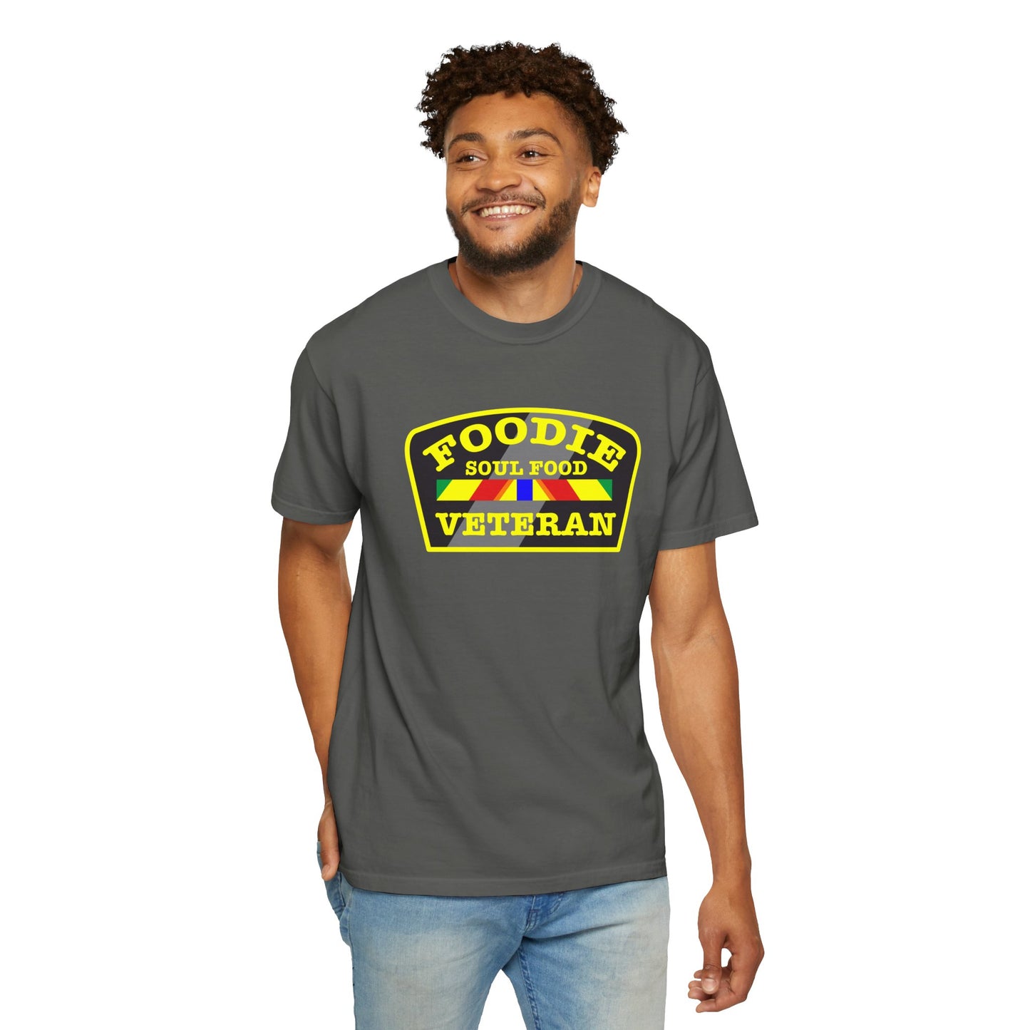 L.O.E.F Foodie Veteran SOUL FOOD Unisex Tee Shirt (Yellow)