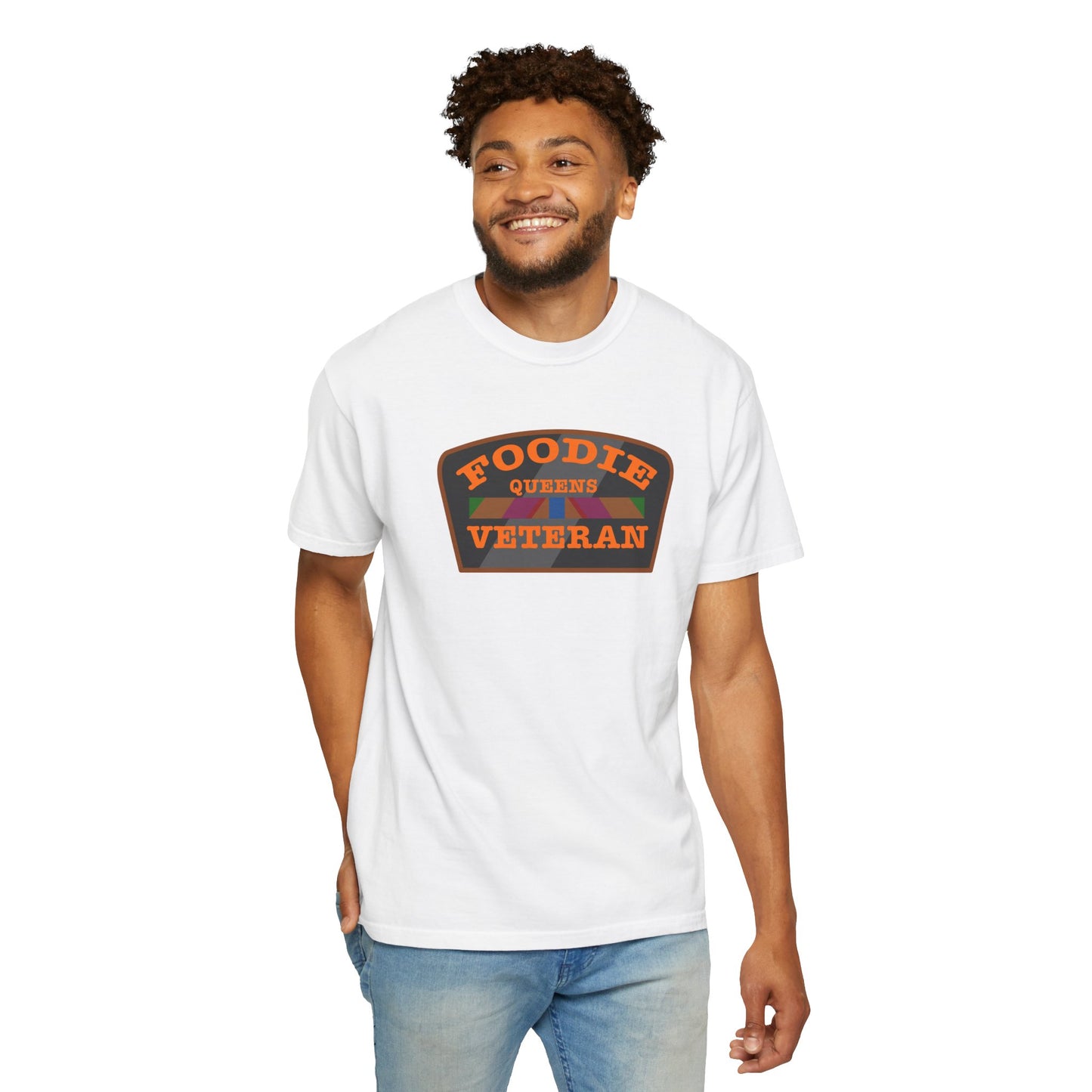 L.O.E.F Foodie Veteran QUEENS Unisex Tee Shirt (Orange)