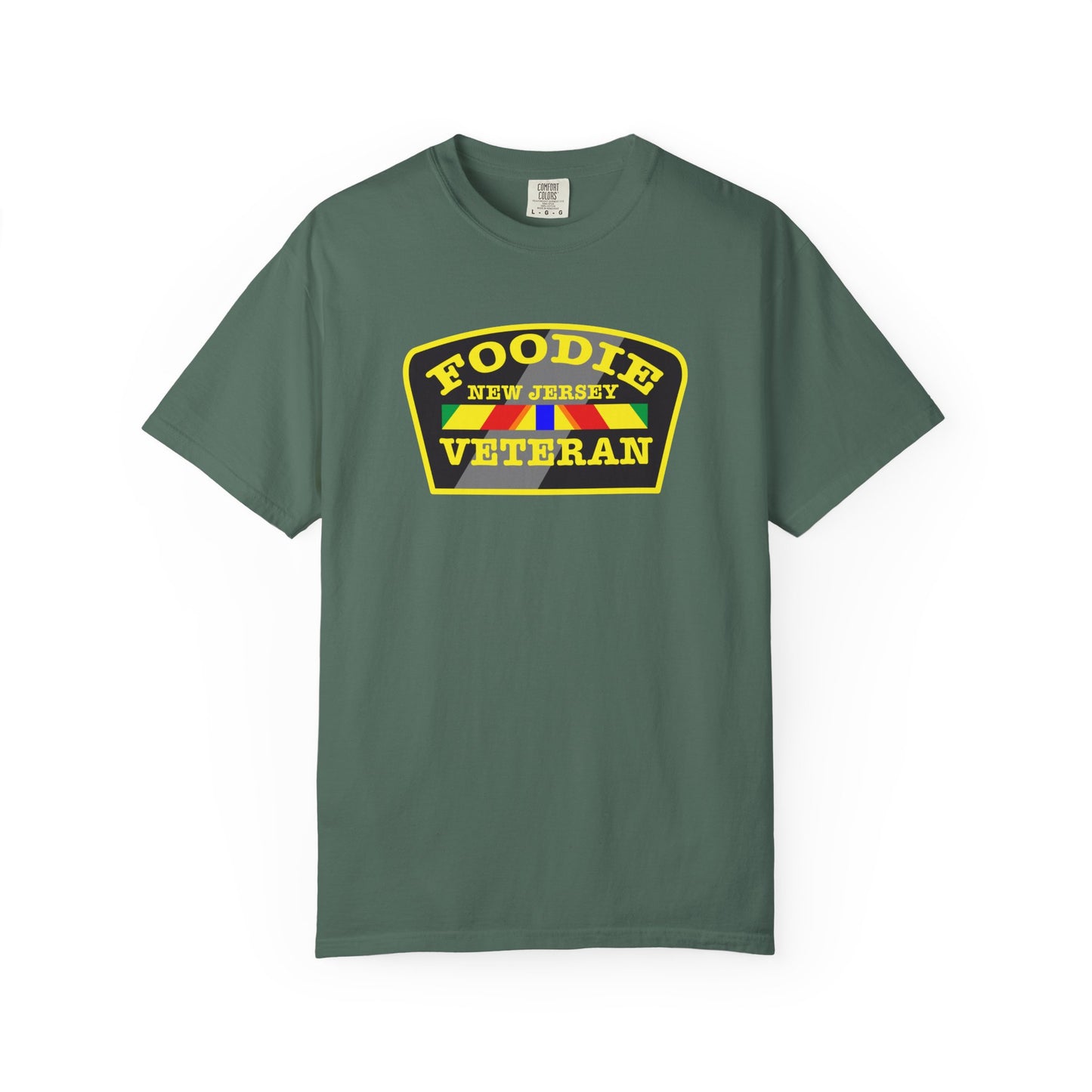 L.O.E.F Foodie Veteran NEW JERSEY Unisex Tee Shirt (Yellow)