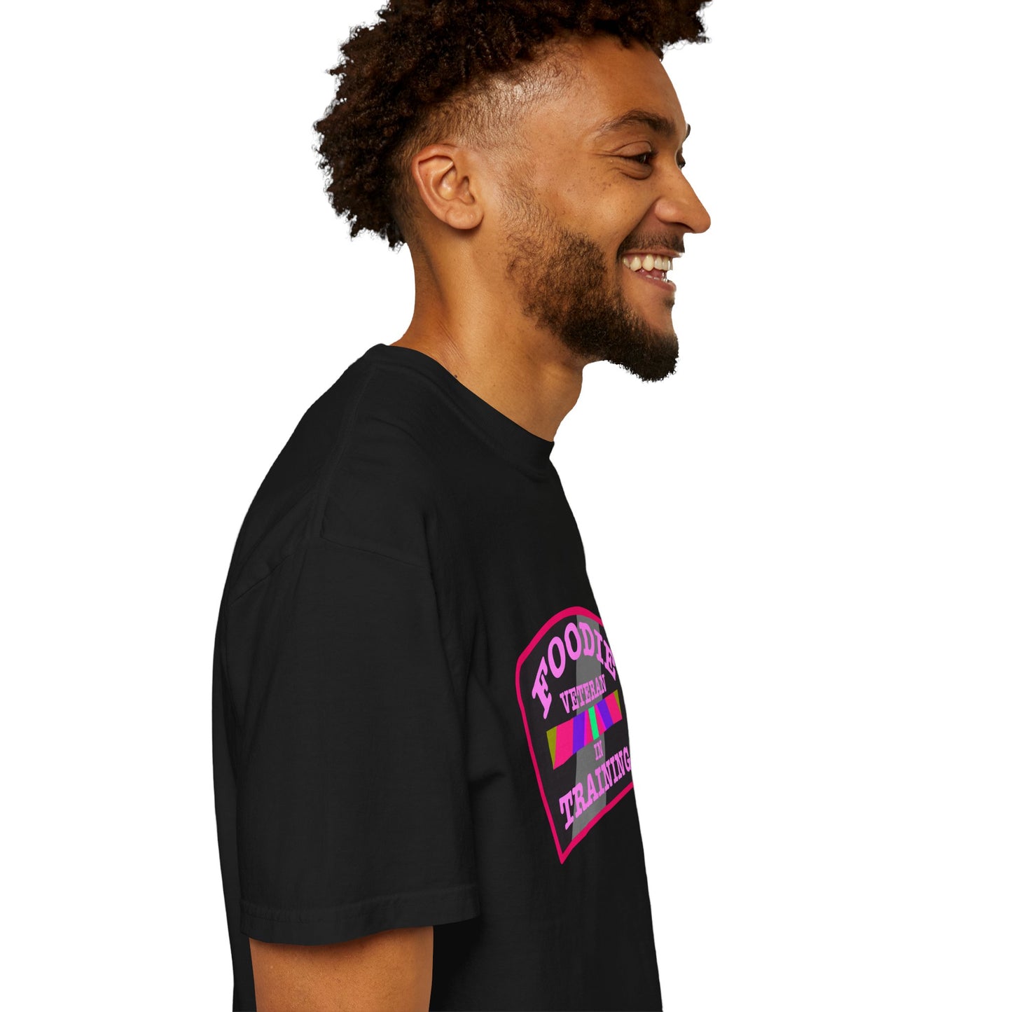 L.O.E.F Foodie Veteran IN TRAINING Unisex Tee Shirt (Pink)