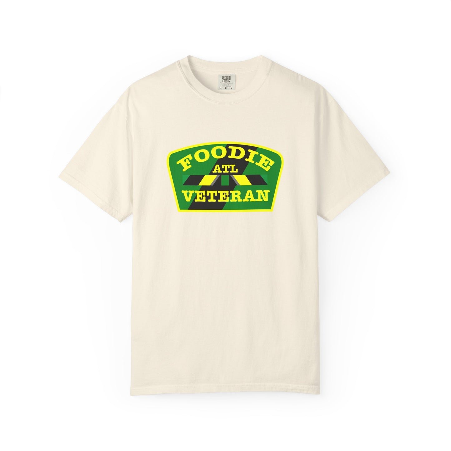 L.O.E.F Foodie Veteran ATL Unisex Tee Shirt (Yellow and Green)