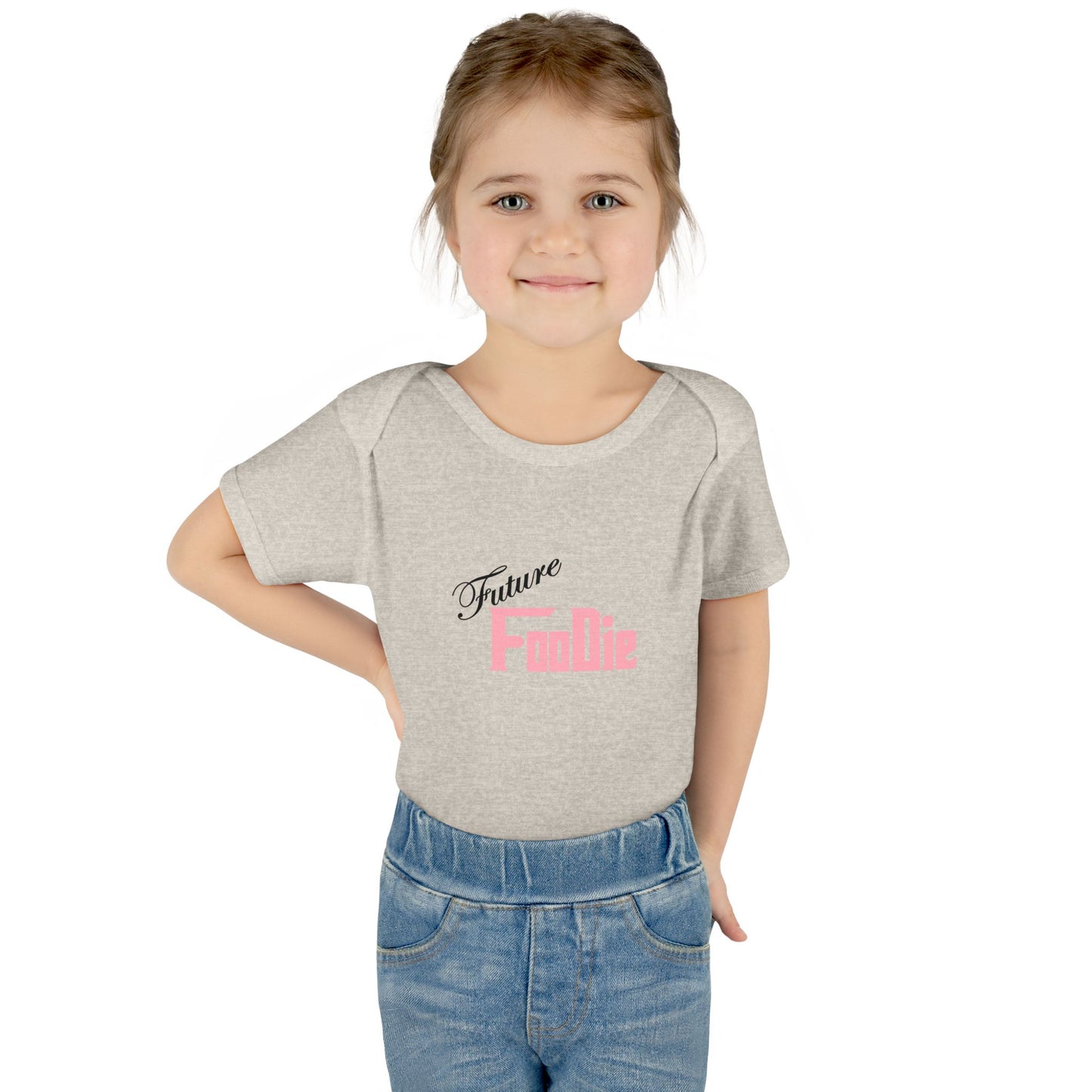 L.O.E.F Future Foodie Toddler Bodysuit (Soft Pink)