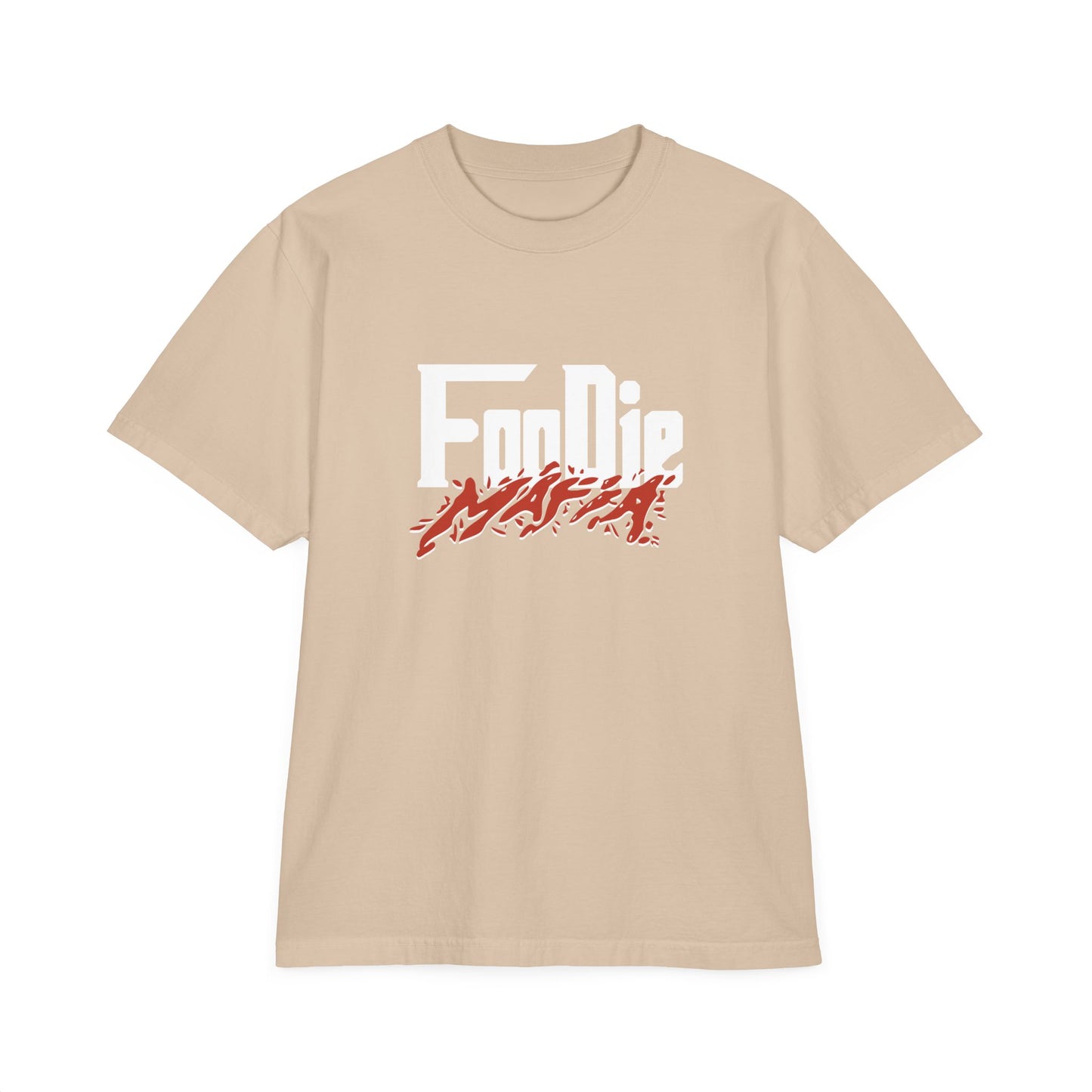 L.O.E.F White Foodie Mafia Unisex Tee shirt (Blood Orange)