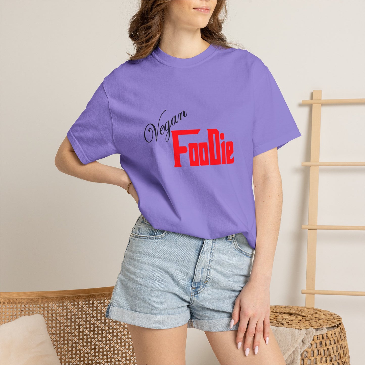 L.O.E.F Unisex Vegan Foodie Tee Shirt (Fiery Red)