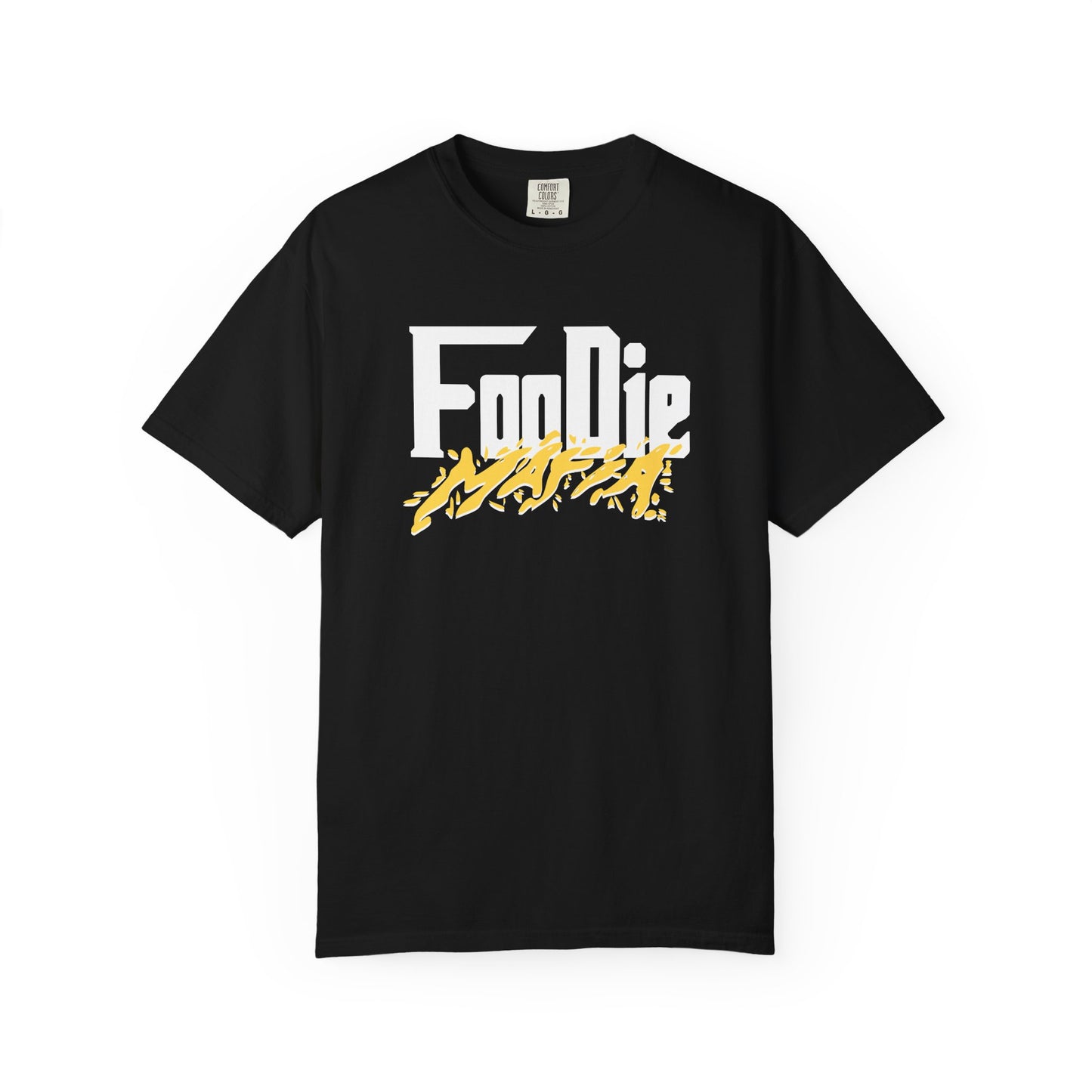L.O.E.F White Foodie Mafia Unisex Tee Shirt (Yellow)