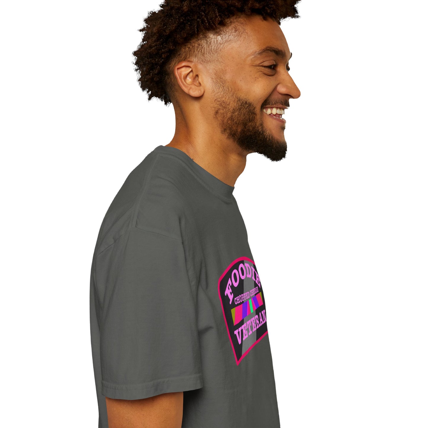L.O.E.F Foodie Veteran Chopped Cheese Unisex Tee Shirt (Pink)