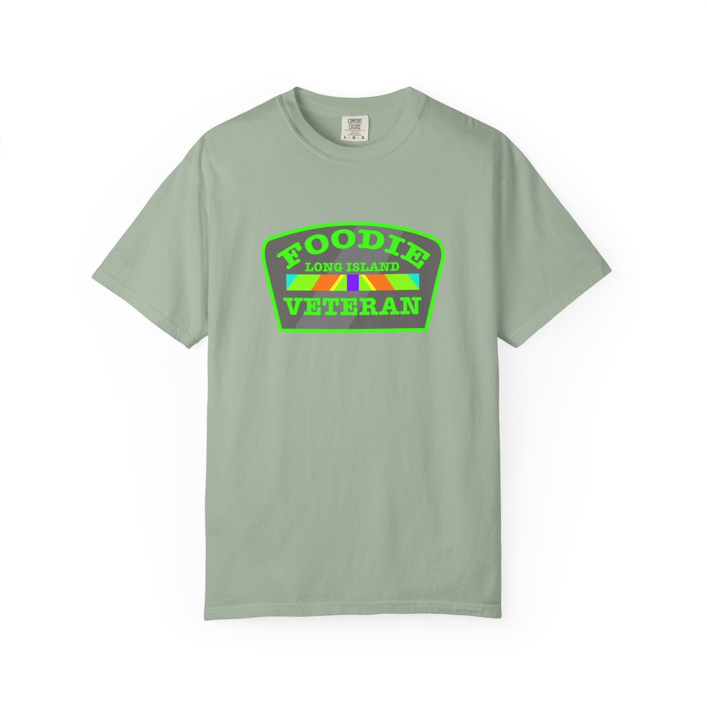 L.O.E.F Foodie Veteran Long Island Unisex Tee Shirt (Neon Green)