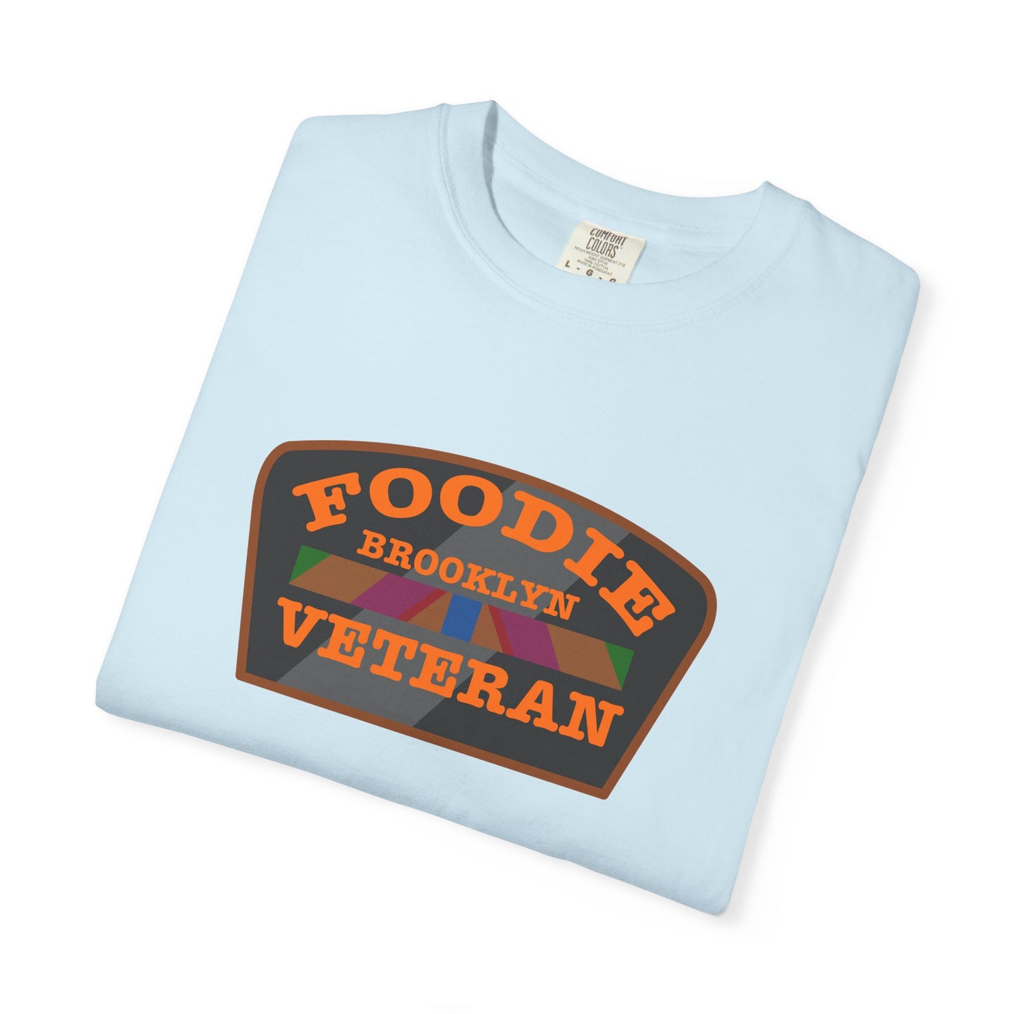 L.O.E.F Foodie Veteran BROOKLYN Unisex Tee Shirt (Orange)