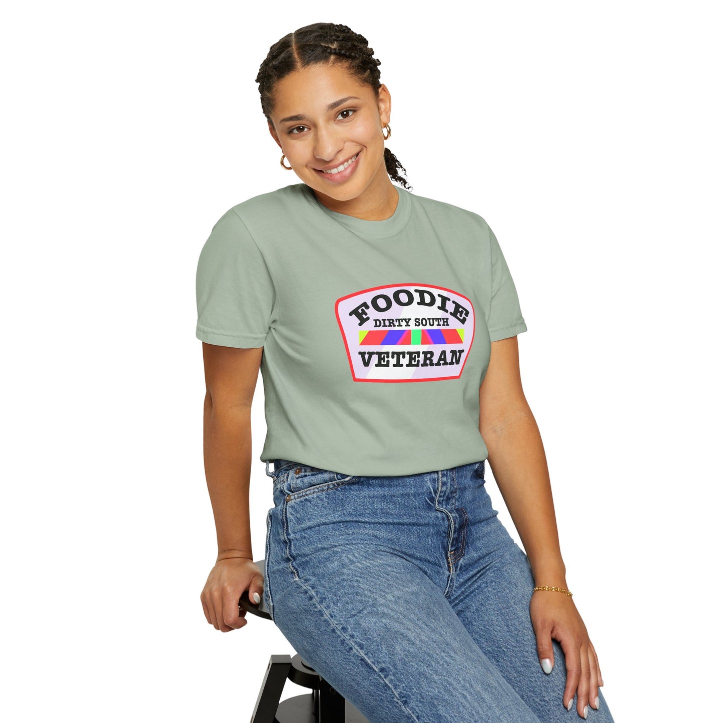 L.O.E.F Foodie Veteran DIRTY SOUTH Unisex Tee Shirt (Soft Pink)